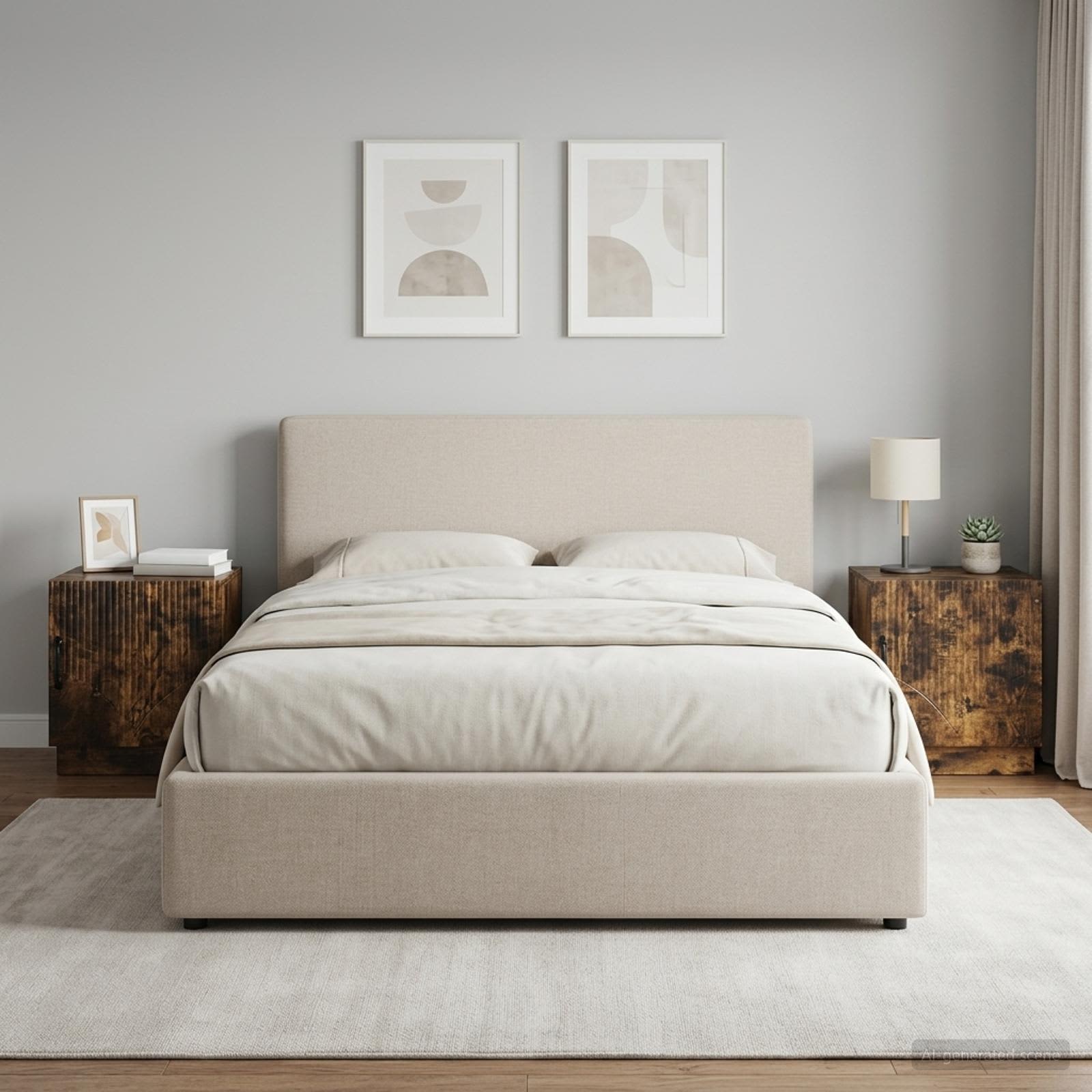 Table de chevet 2 pc Chêne fumé 43 x 34,5 x 47 cm - XIOS