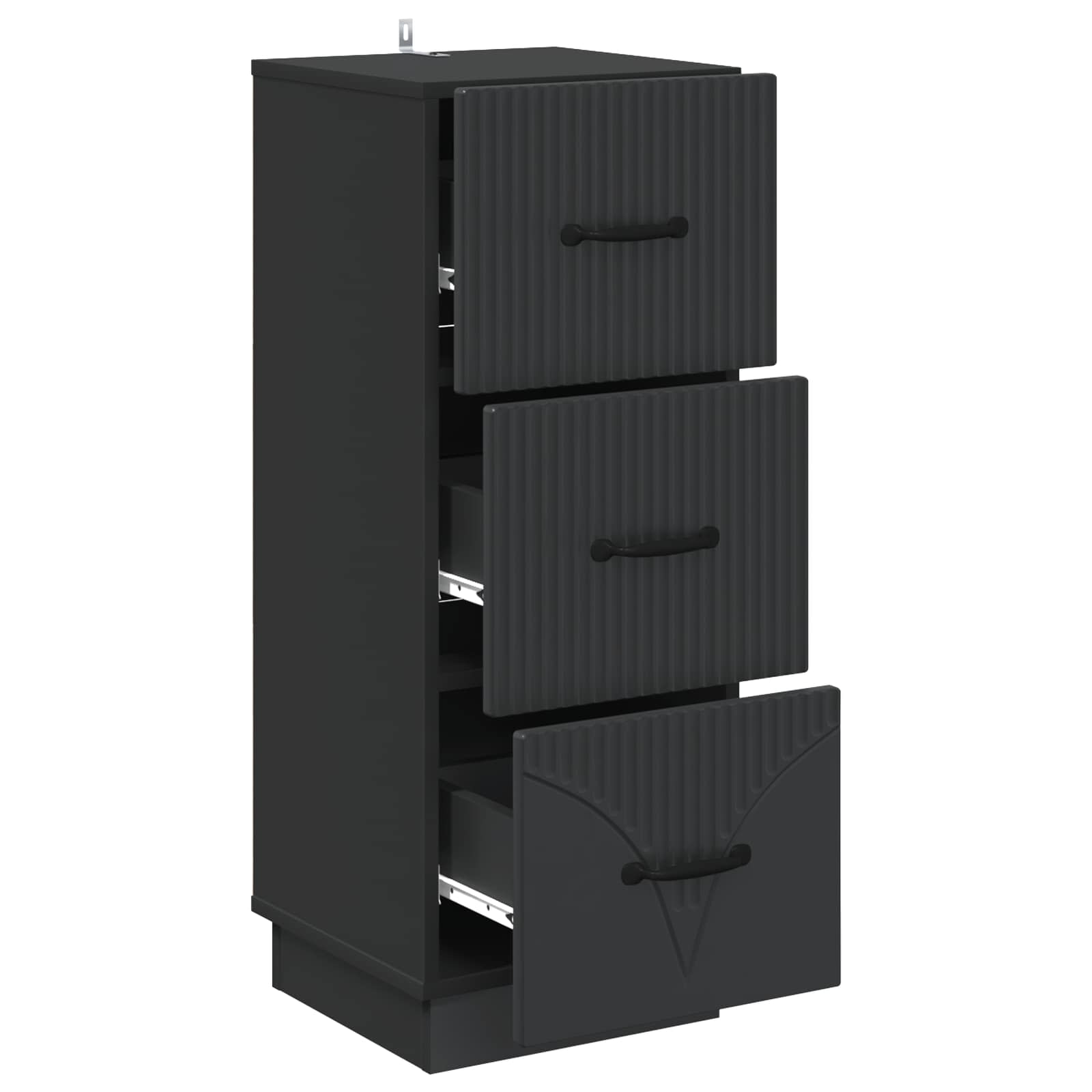 Armoire à tiroirs Noir 33 x 34,5 x 87 cm Bois d'ingénierie - XIOS