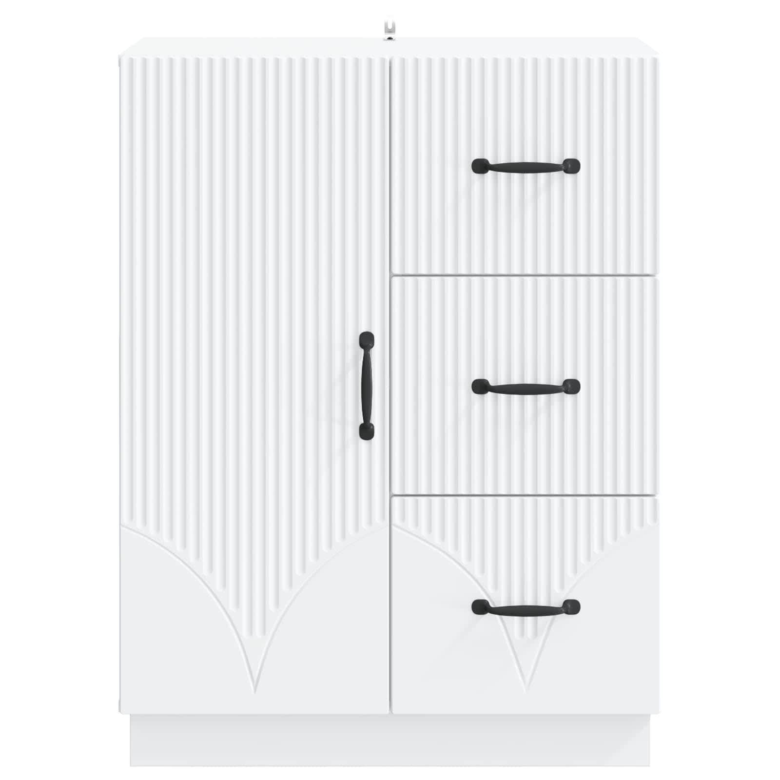 Buffet avec tiroir Blanc 66 x 34,5 x 87 cm Bois d'ingénierie - XIOS