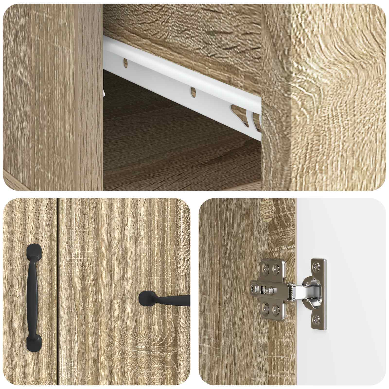 Buffet Chêne Sonoma 66 x 34,5 x 87 cm Bois d'ingénierie - XIOS