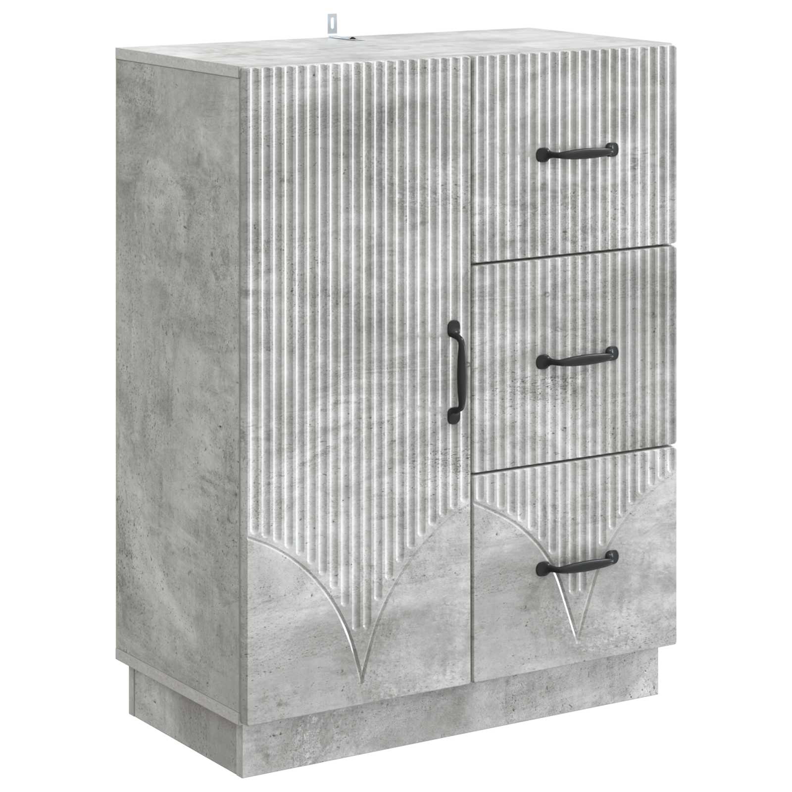 Buffet Gris béton 66 x 34,5 x 87 cm Bois d'ingénierie - XIOS
