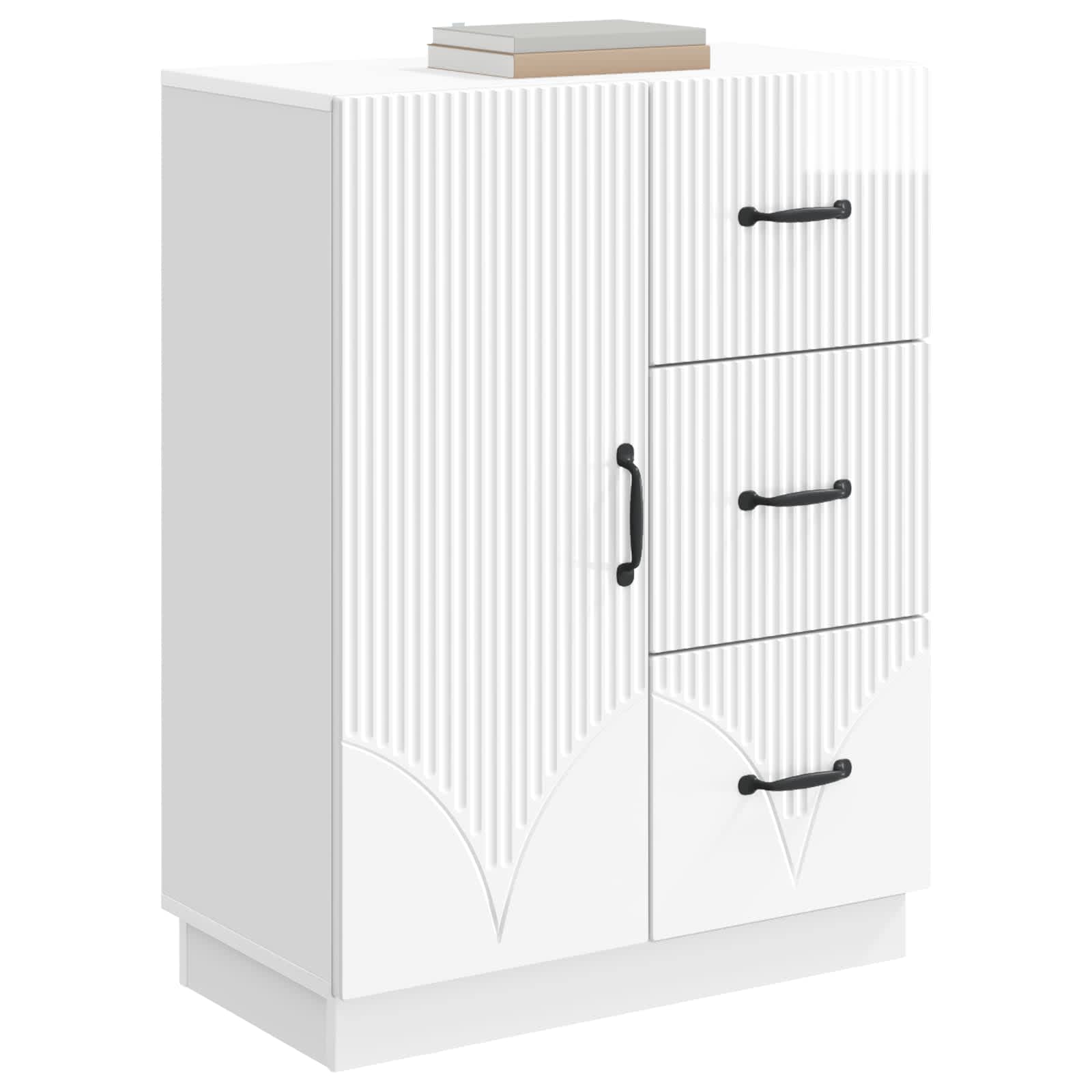 Buffet Blanc brillant 66 x 34,5 x 87 cm Bois d'ingénierie - XIOS