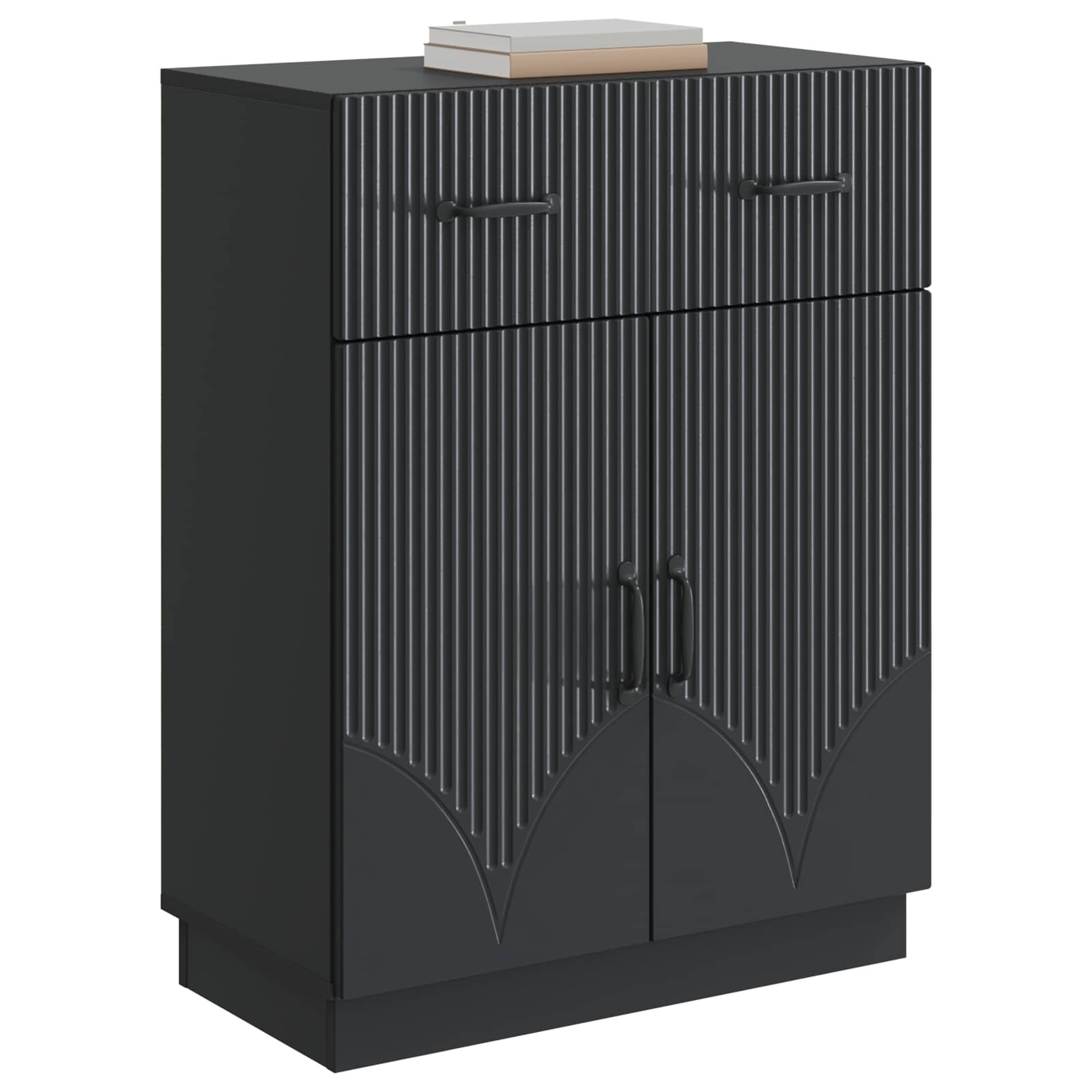 Buffet avec tiroir Noir 66 x 34,5 x 87 cm Bois d'ingénierie - XIOS
