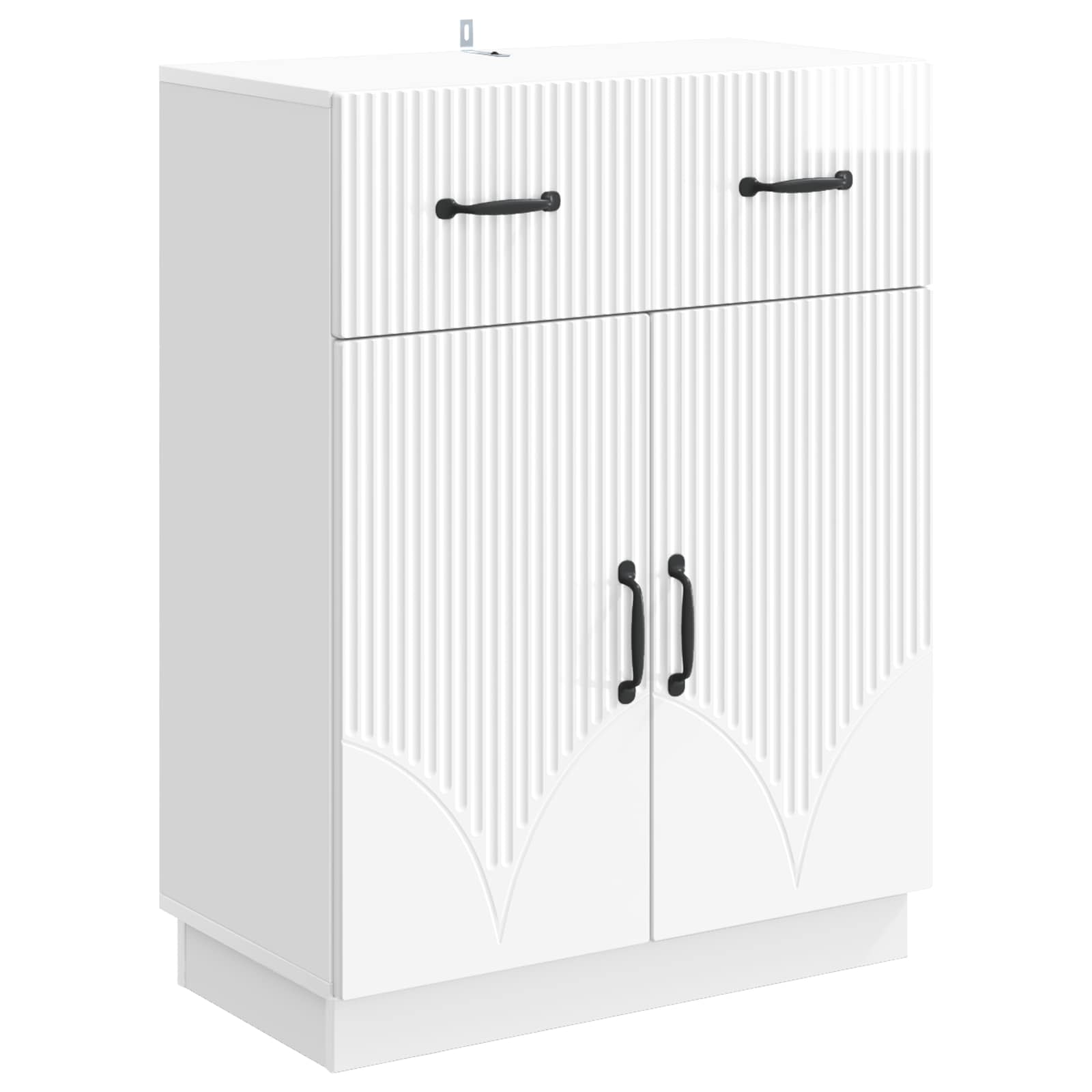 Buffet Blanc brillant 66 x 34,5 x 87 cm Bois d'ingénierie - XIOS