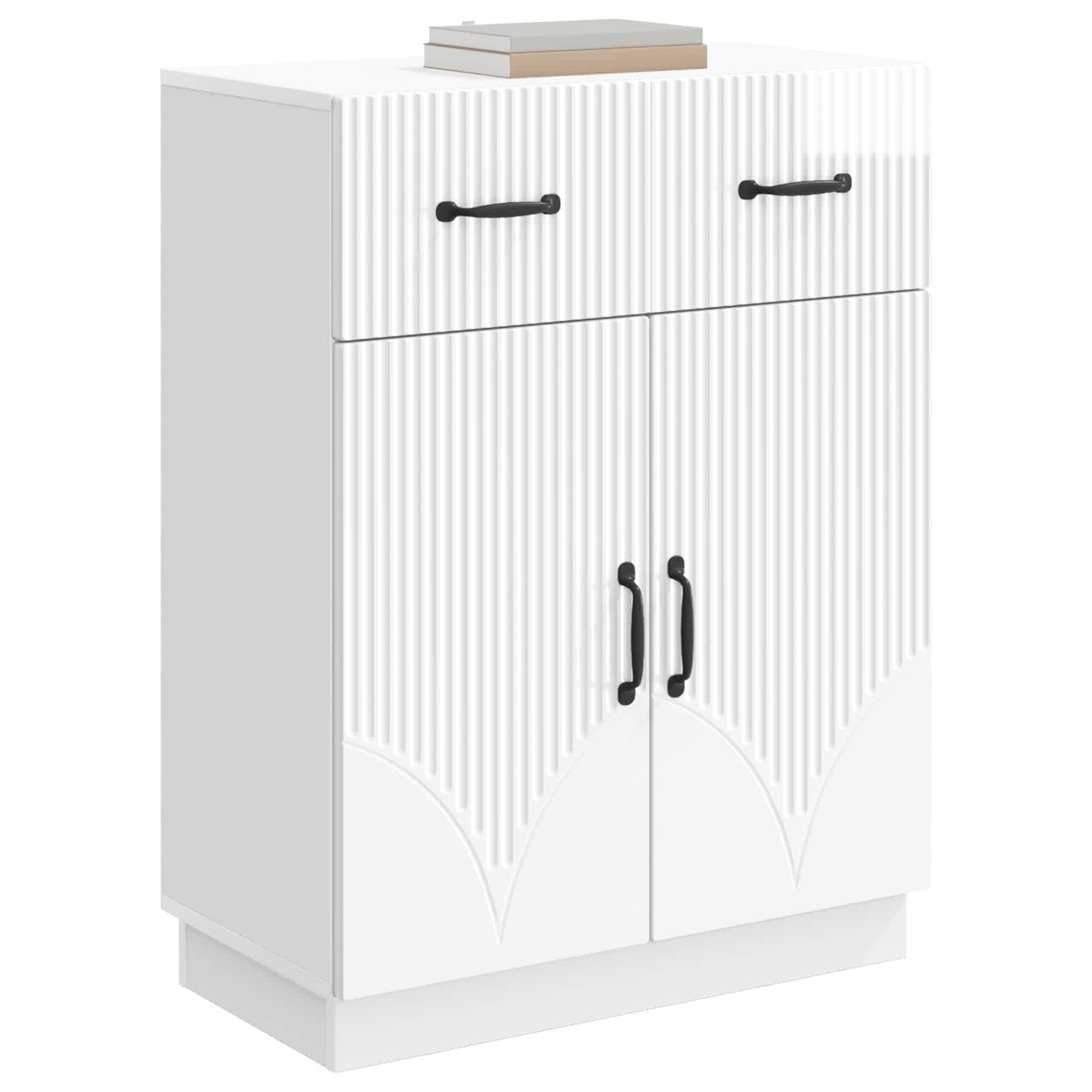 Buffet Blanc brillant 66 x 34,5 x 87 cm Bois d'ingénierie - XIOS