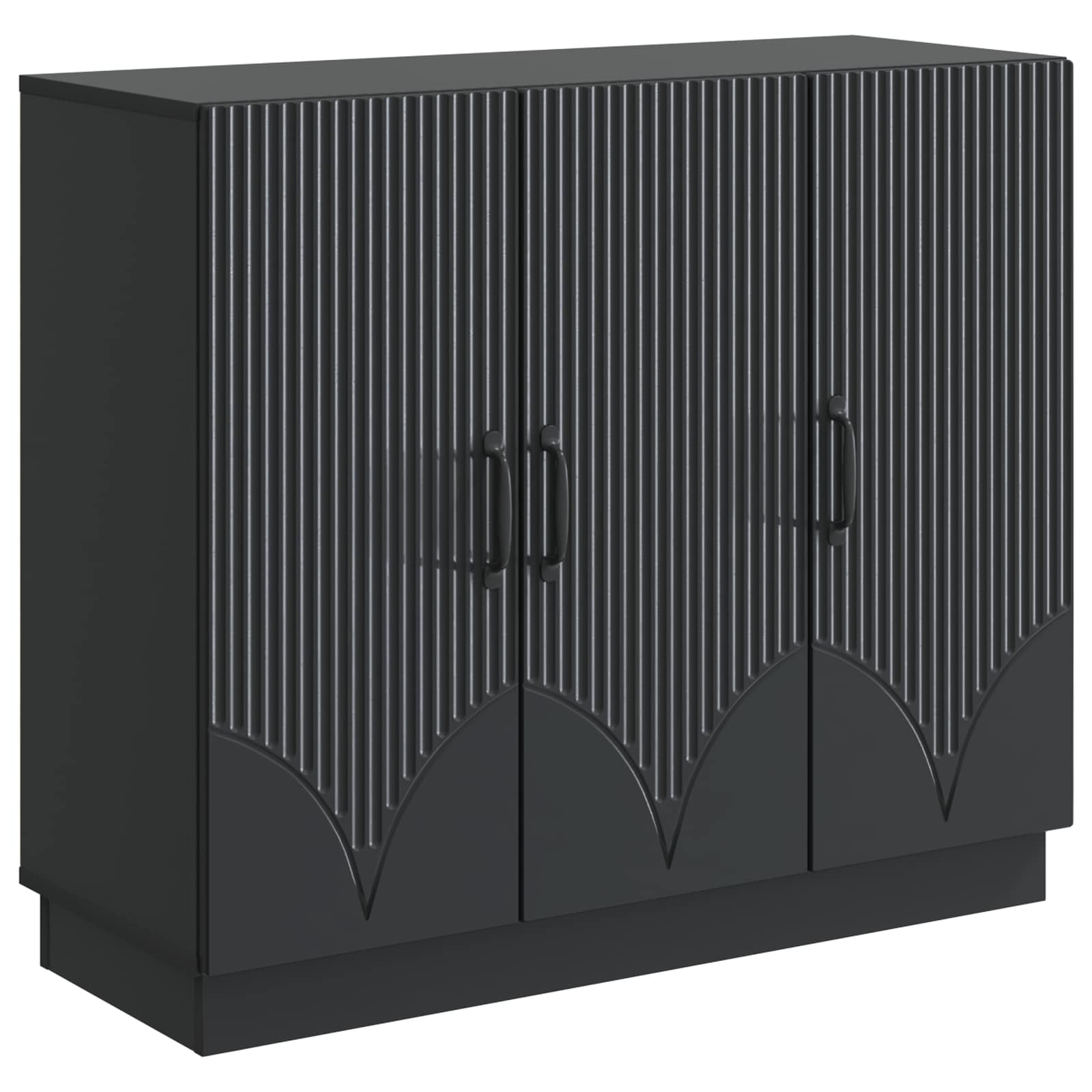 Buffet Noir 89 x 34,5 x 77 cm Bois d'ingénierie - XIOS