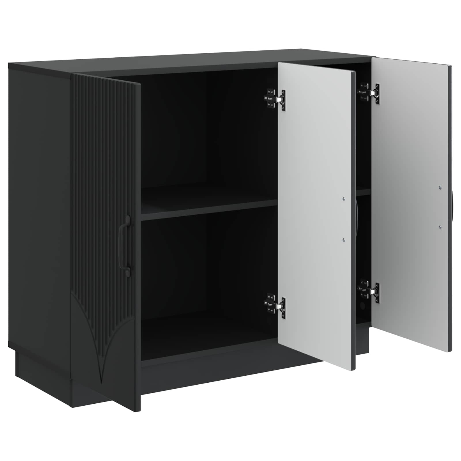 Buffet Noir 89 x 34,5 x 77 cm Bois d'ingénierie - XIOS