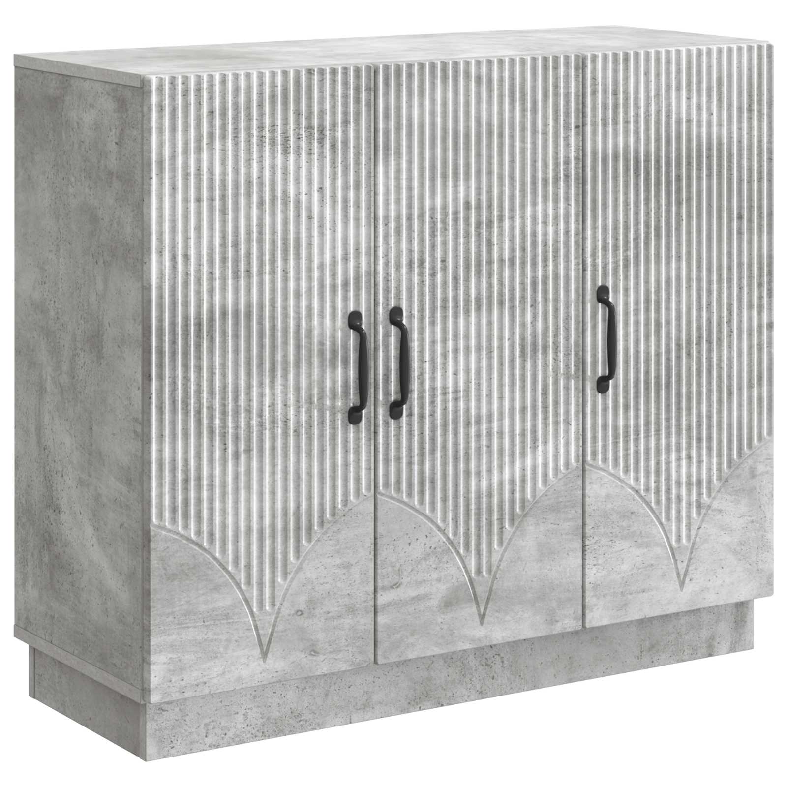 Buffet Gris béton 89 x 34,5 x 77 cm Bois d'ingénierie - XIOS