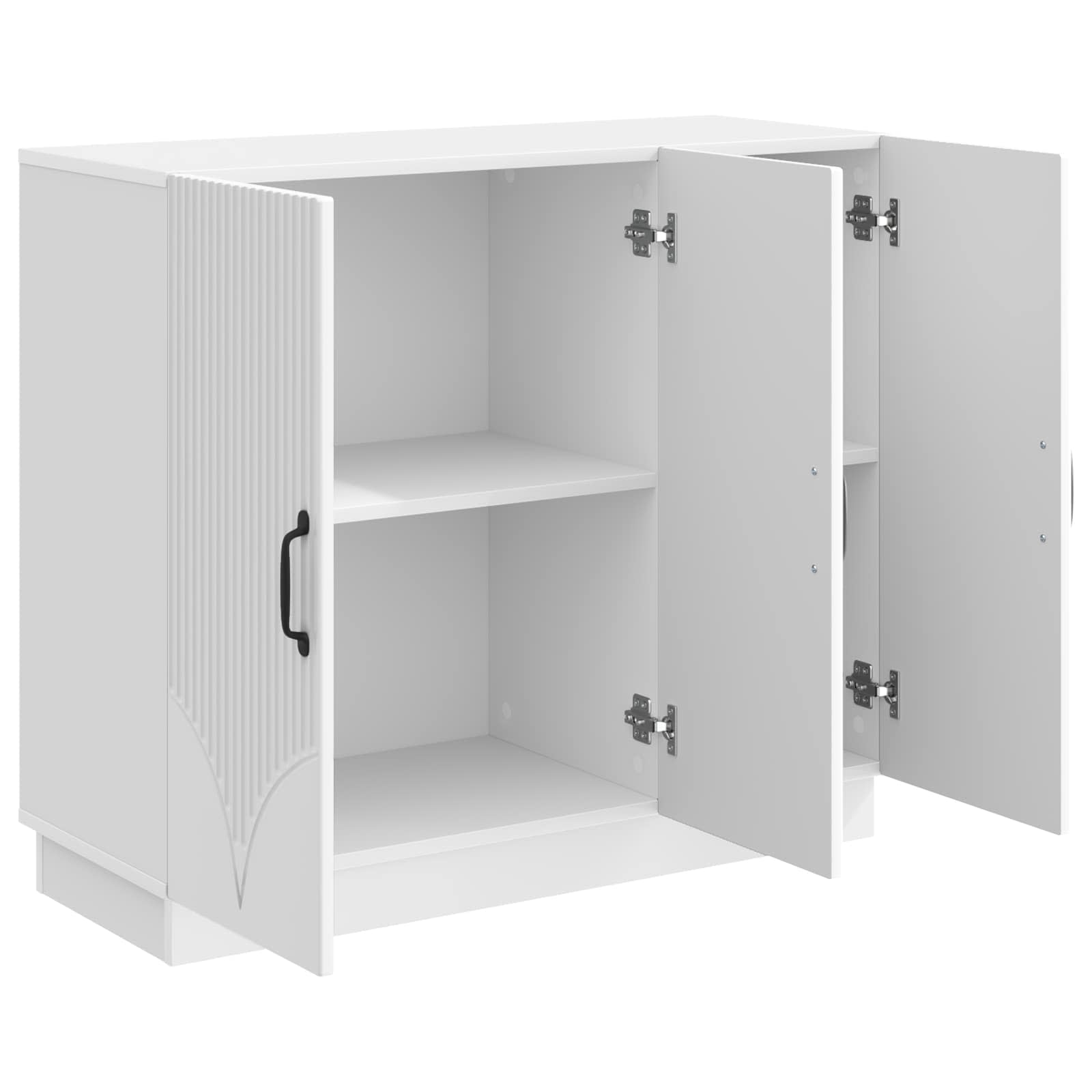 Buffet Blanc brillant 89 x 34,5 x 77 cm Bois d'ingénierie - XIOS