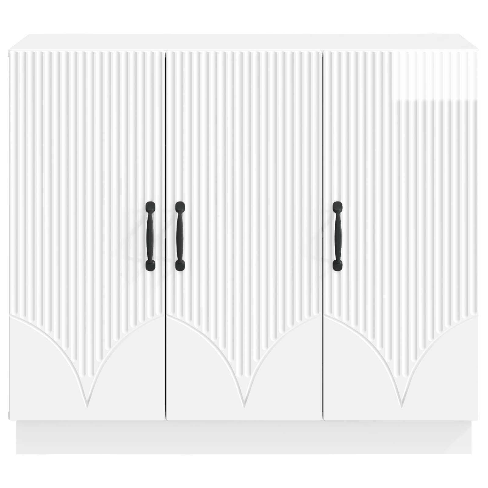 Buffet Blanc brillant 89 x 34,5 x 77 cm Bois d'ingénierie - XIOS