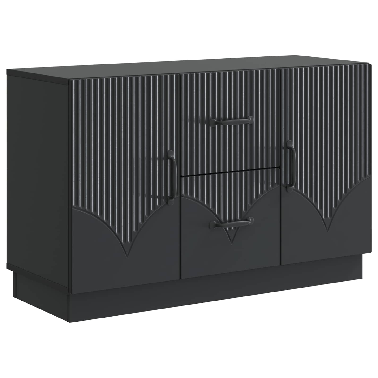 Buffet avec tiroir Noir 89 x 34,5 x 57 cm Bois d'ingénierie - XIOS
