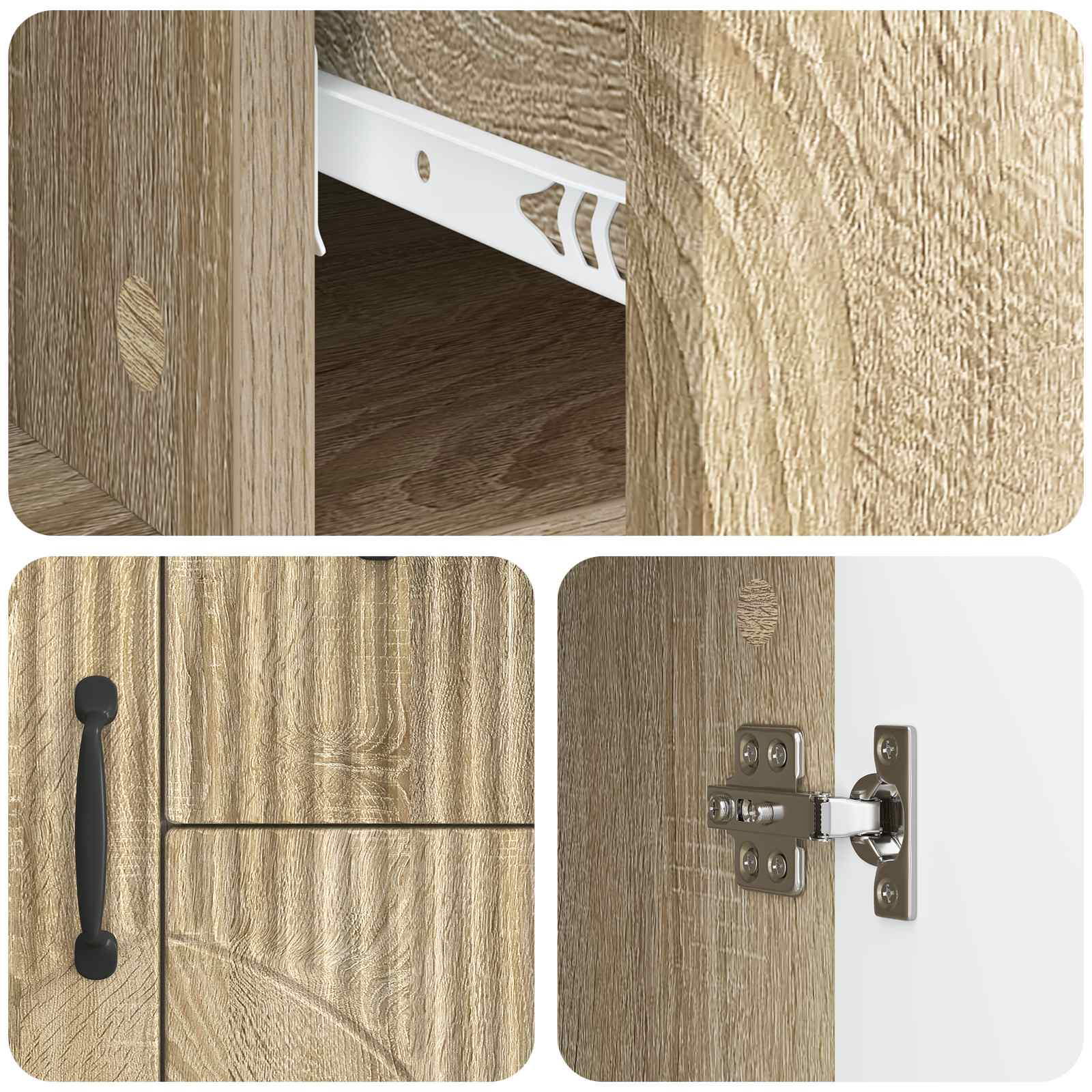 Buffet Chêne Sonoma 89 x 34,5 x 57 cm Bois d'ingénierie - XIOS