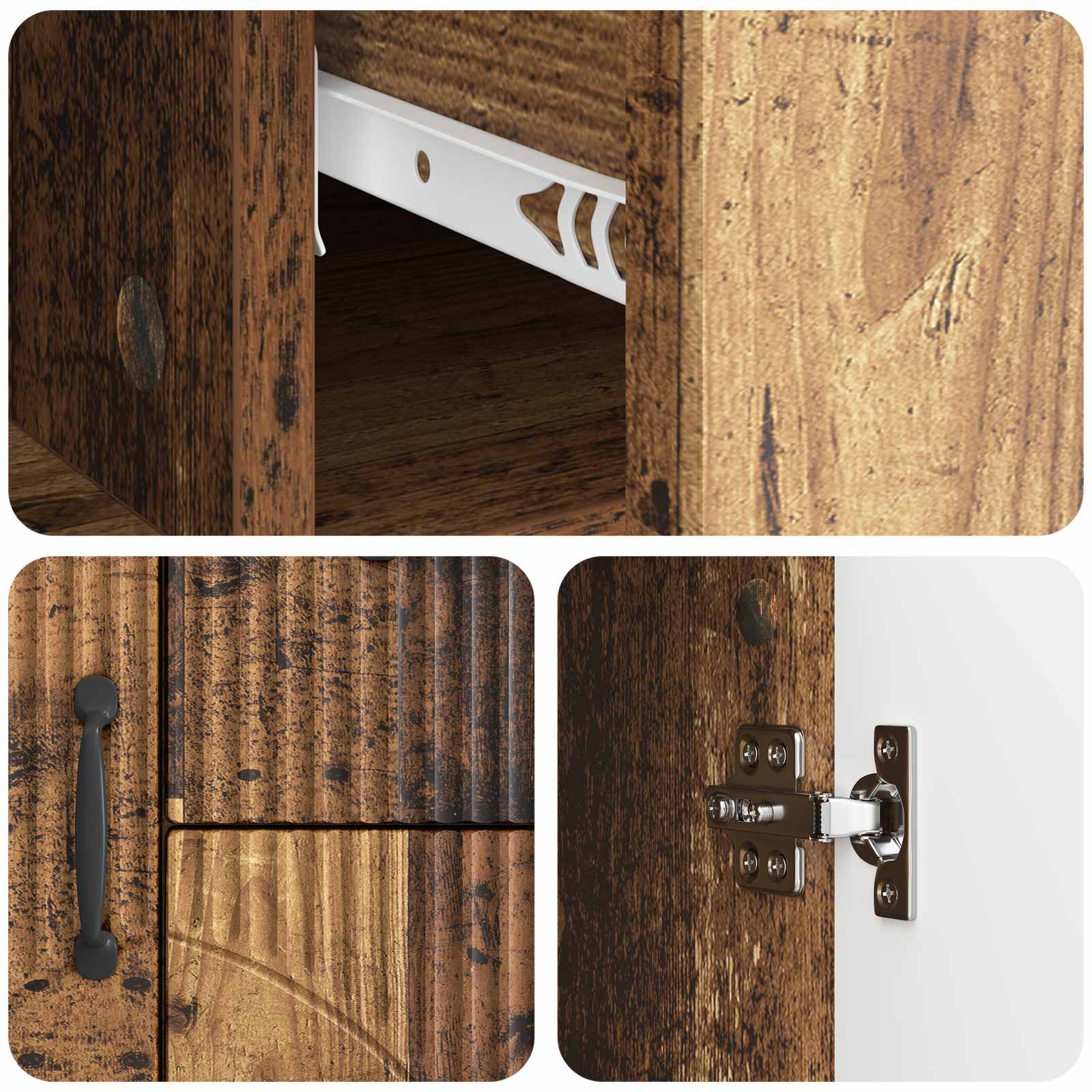 Buffet Bois ancien 89 x 34,5 x 57 cm Bois d'ingénierie - XIOS
