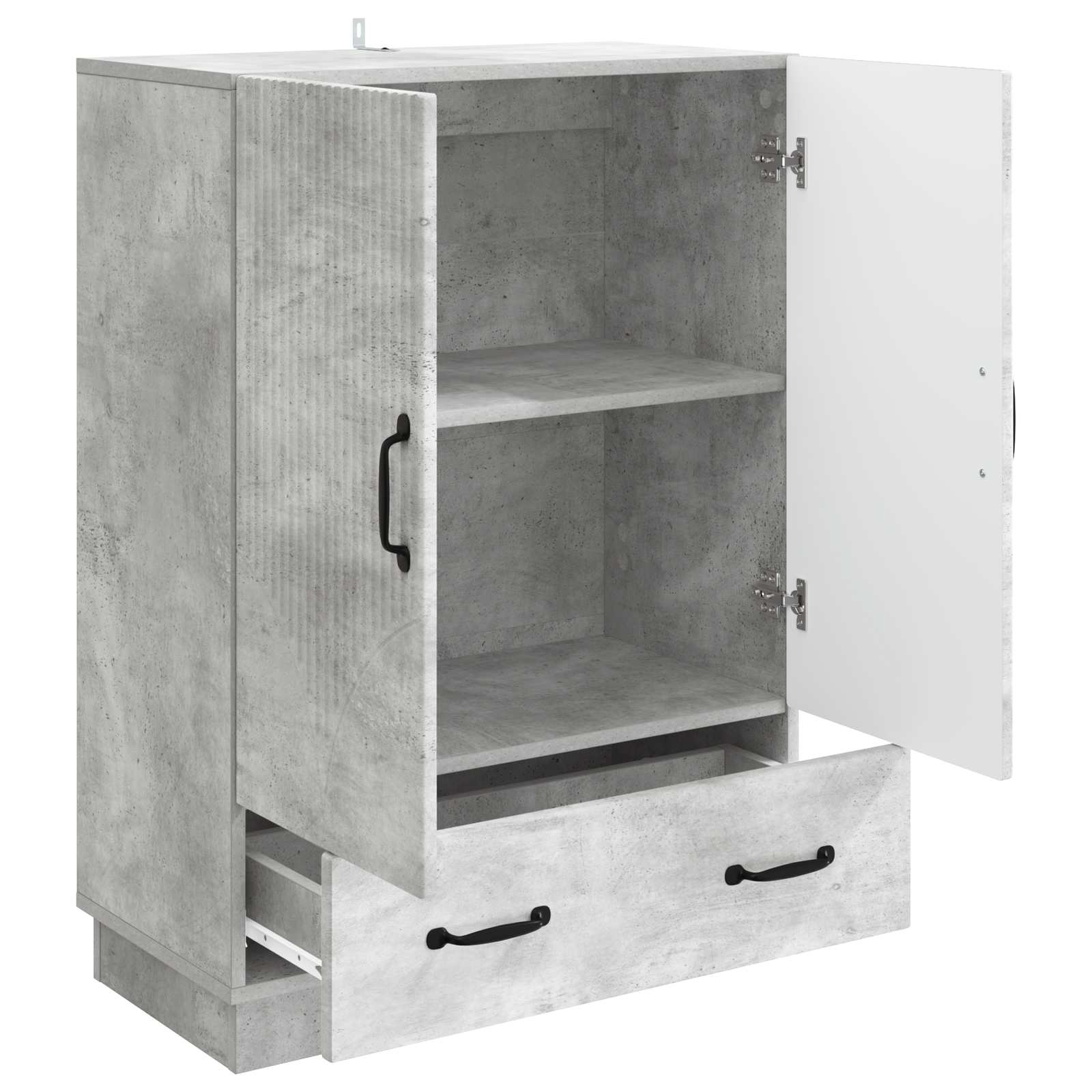 Buffet Gris béton 66 x 34,5 x 92 cm Bois d'ingénierie - XIOS