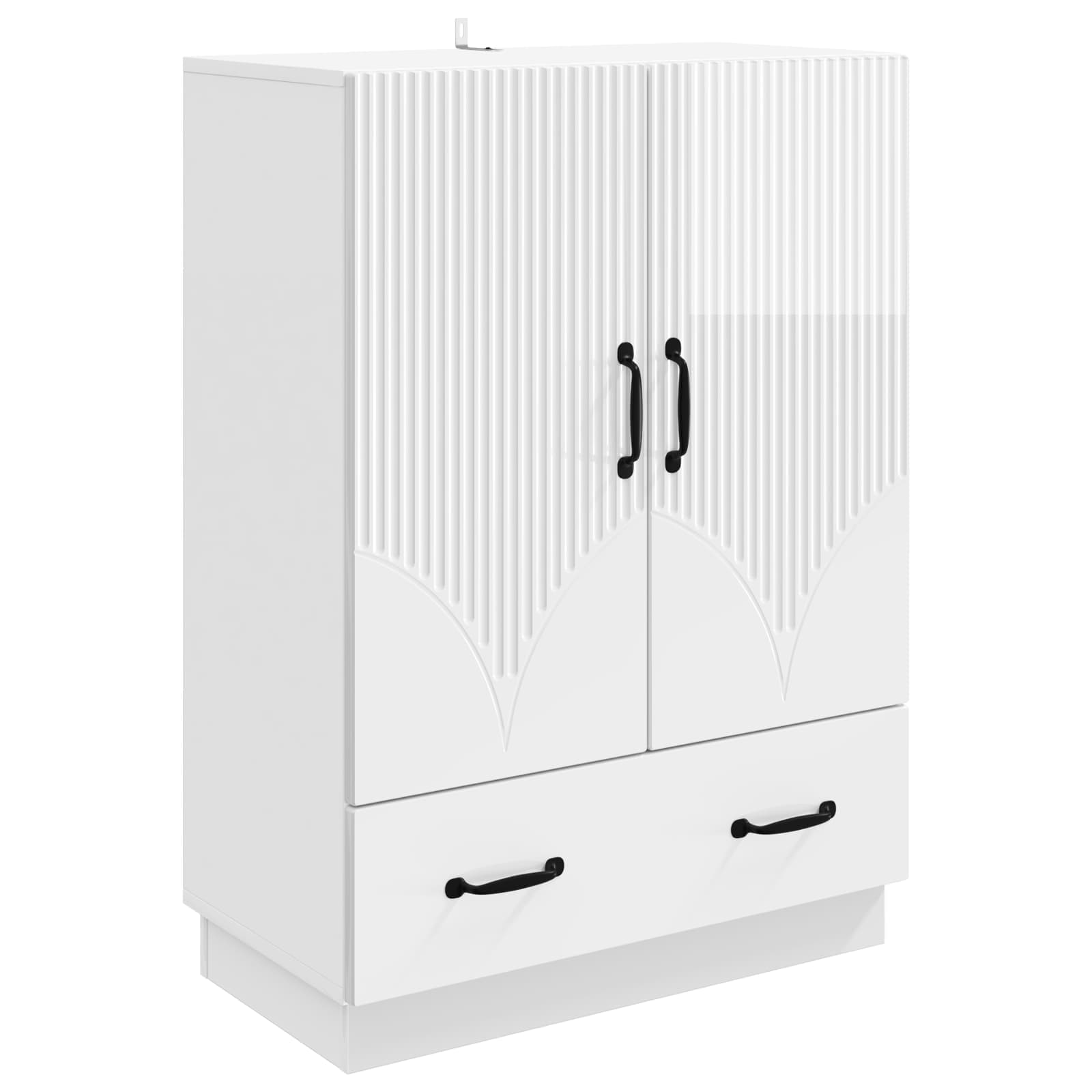 Buffet Blanc brillant 66 x 34,5 x 92 cm Bois d'ingénierie - XIOS