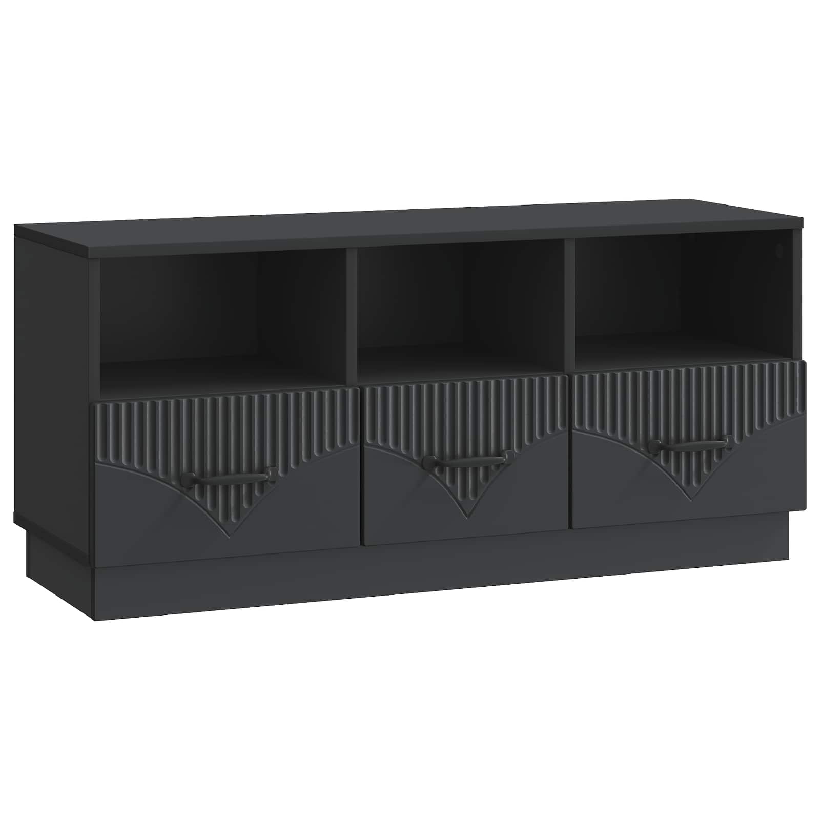 Meuble TV avec tiroir Noir 102 x 34,5 x 47 cm Bois d'ingénierie - XIOS
