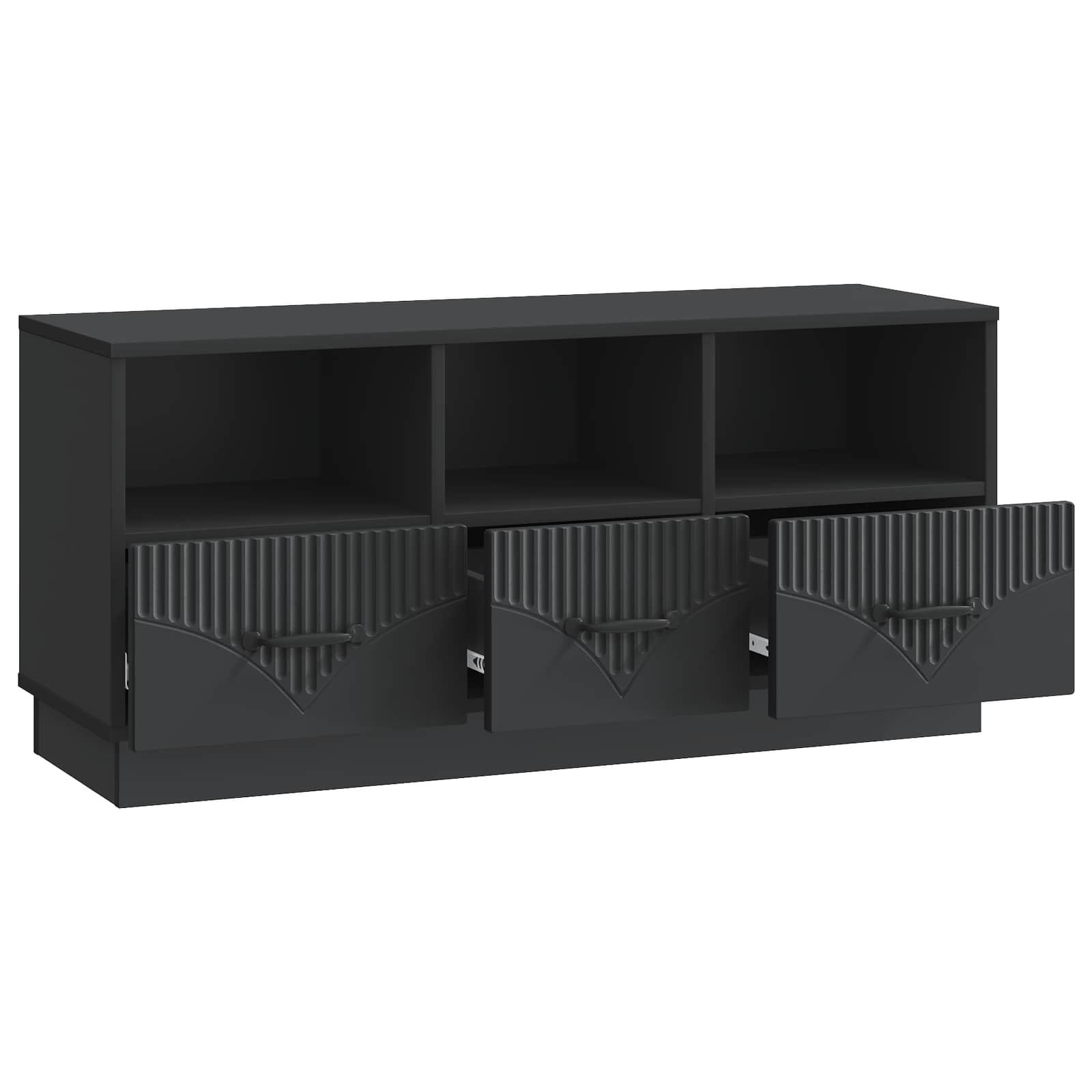 Meuble TV avec tiroir Noir 102 x 34,5 x 47 cm Bois d'ingénierie - XIOS