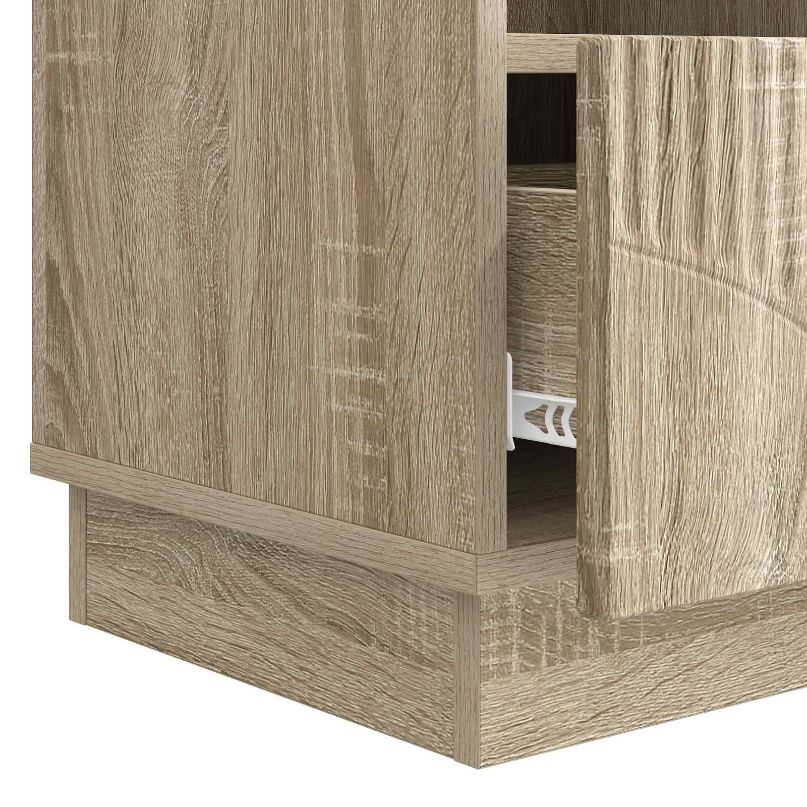 Meuble TV Chêne Sonoma 102 x 34,5 x 47 cm Bois d'ingénierie - XIOS