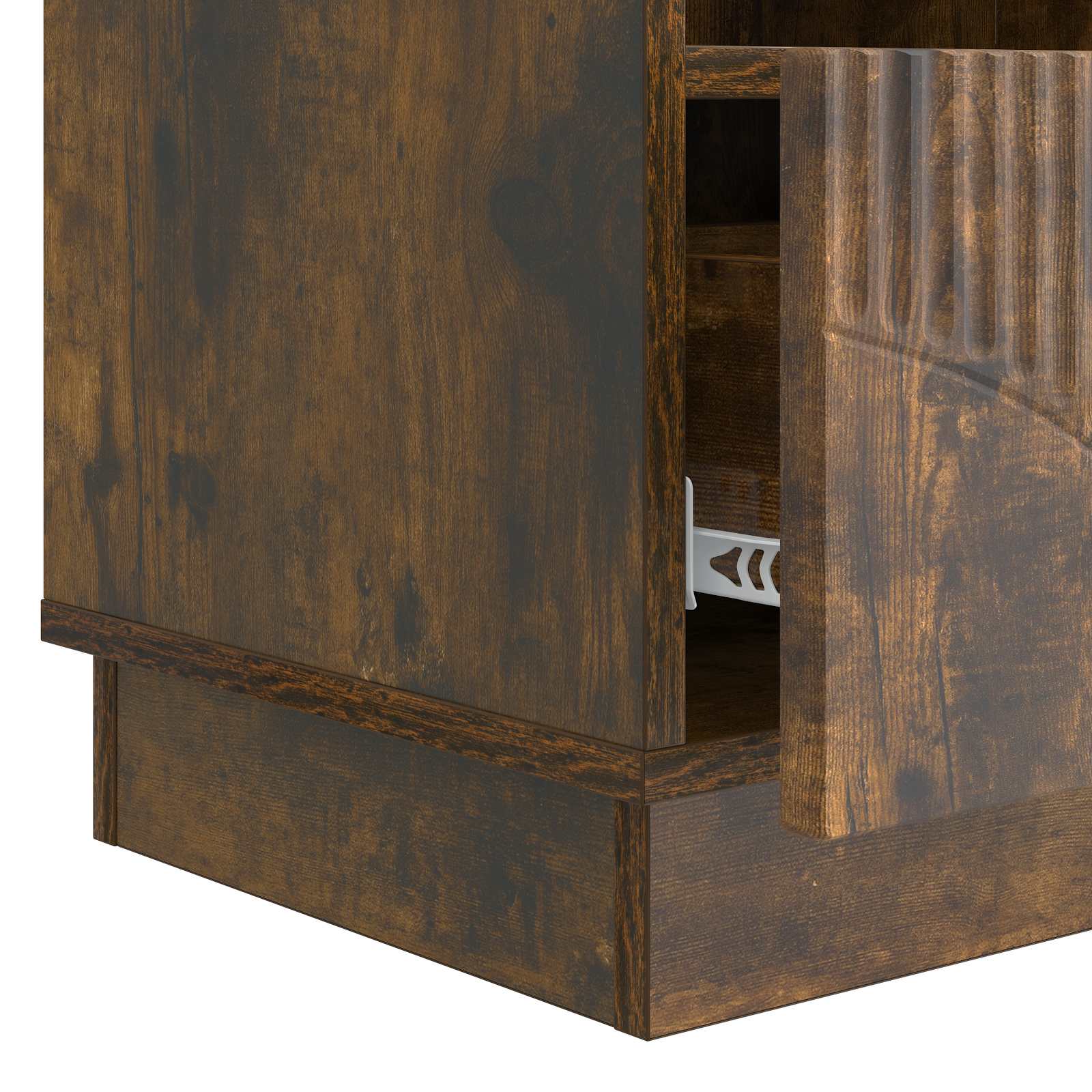 Meuble TV Chêne fumé 102 x 34,5 x 47 cm Bois d'ingénierie - XIOS