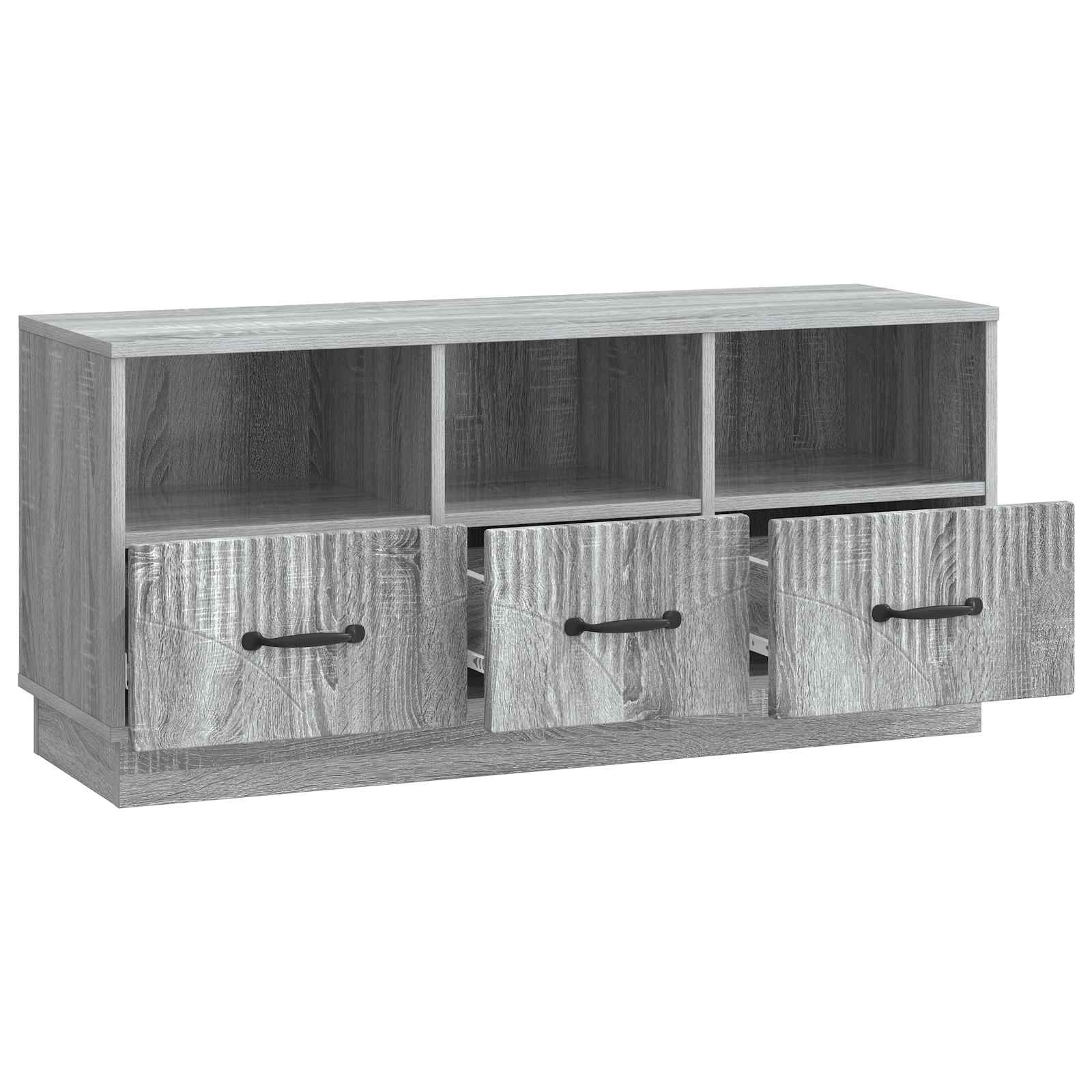 Meuble TV Sonoma gris 102 x 34,5 x 47 cm Bois d'ingénierie - XIOS