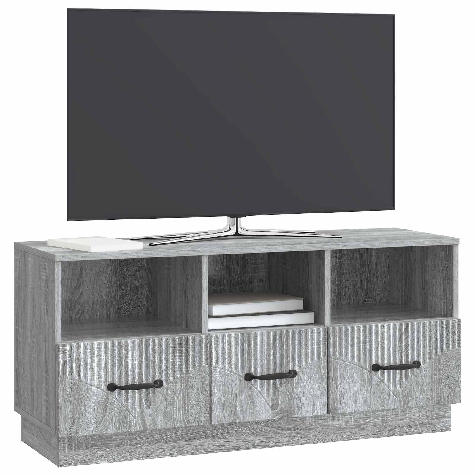 Meuble TV Sonoma gris 102 x 34,5 x 47 cm Bois d'ingénierie - XIOS