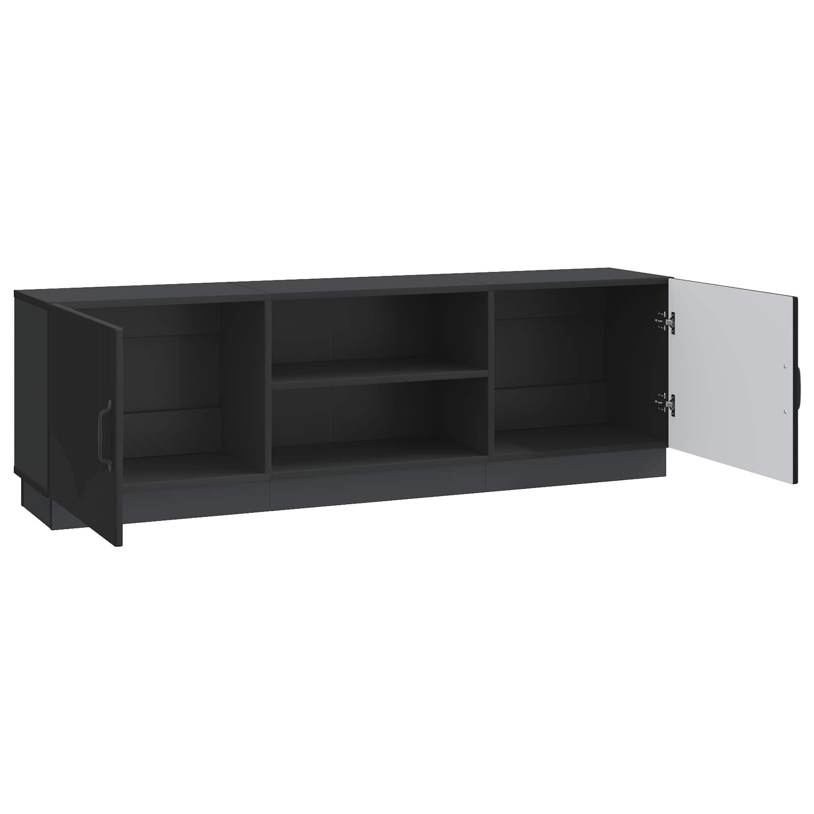 Meuble TV Noir 150 x 31 x 47 cm Bois d'ingénierie - XIOS