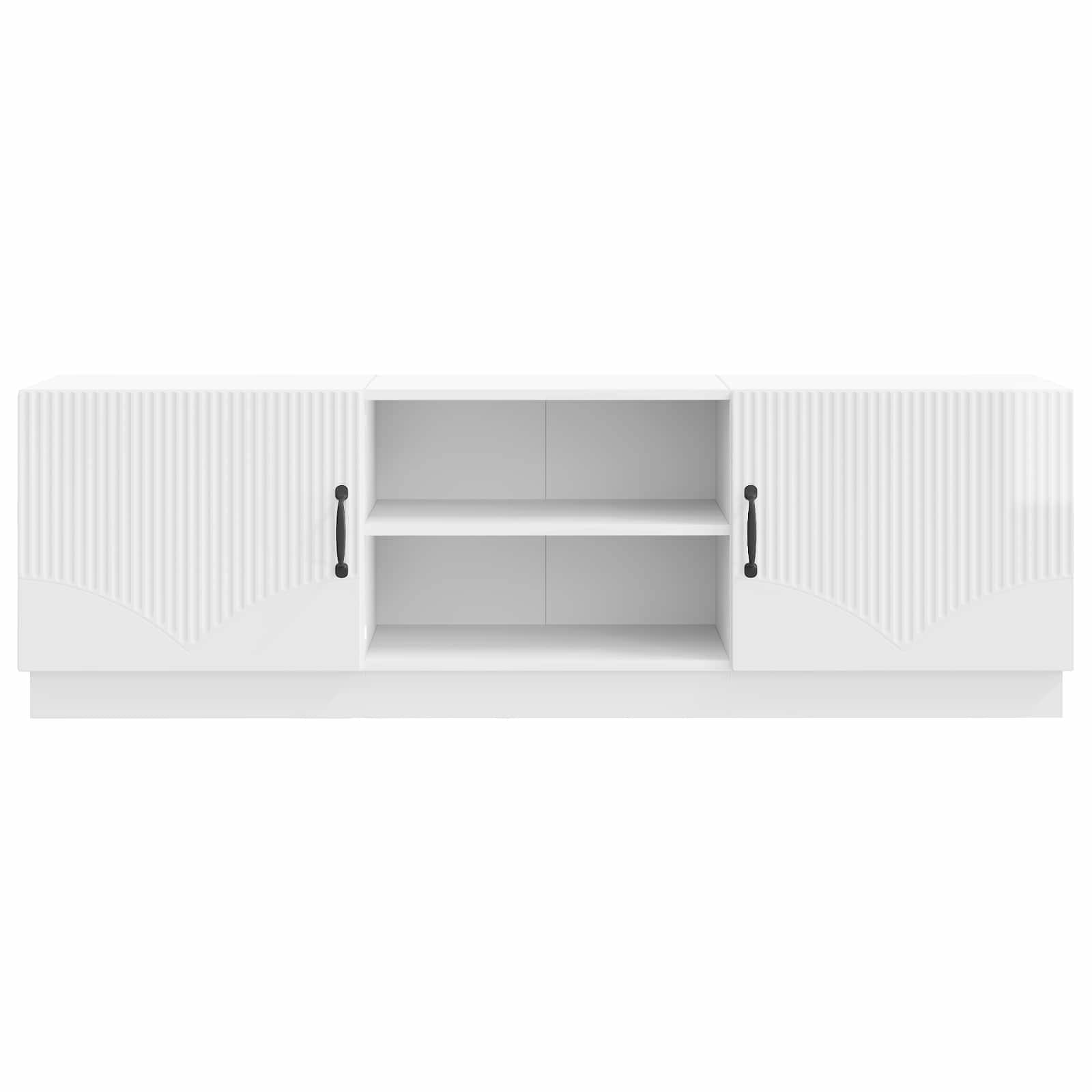 Meuble TV Blanc brillant 150 x 31 x 47 cm Bois d'ingénierie - XIOS