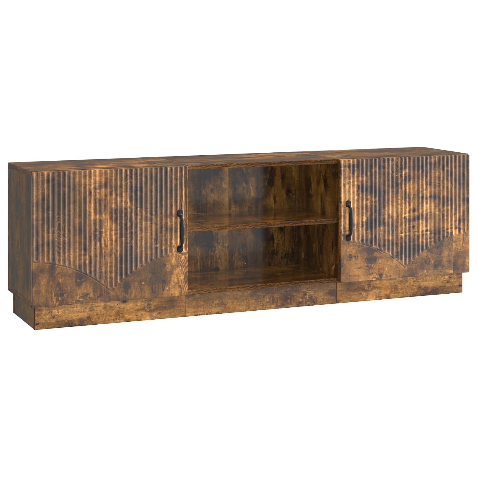 Meuble TV Chêne fumé 150 x 31 x 47 cm Bois d'ingénierie - XIOS