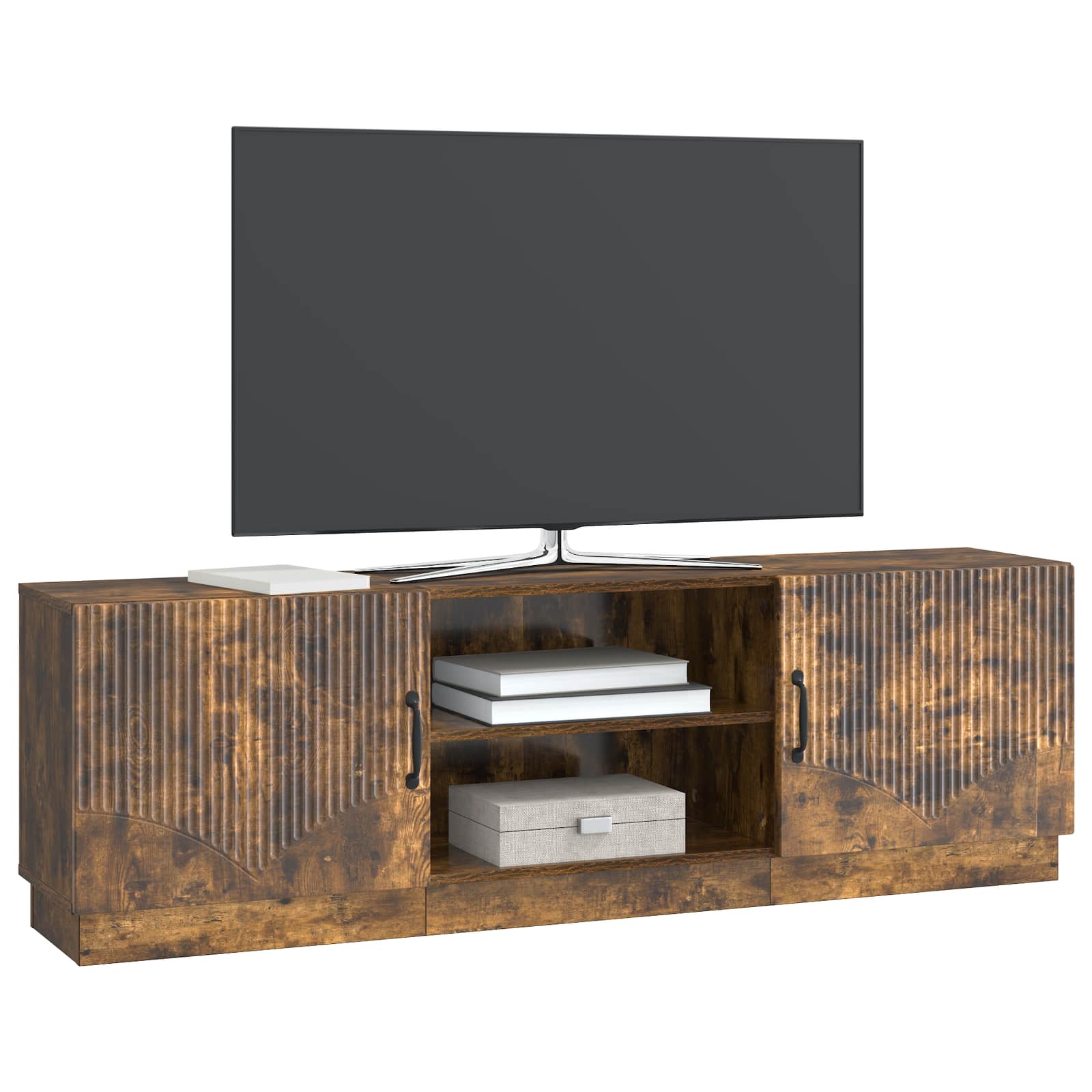 Meuble TV Chêne fumé 150 x 31 x 47 cm Bois d'ingénierie - XIOS