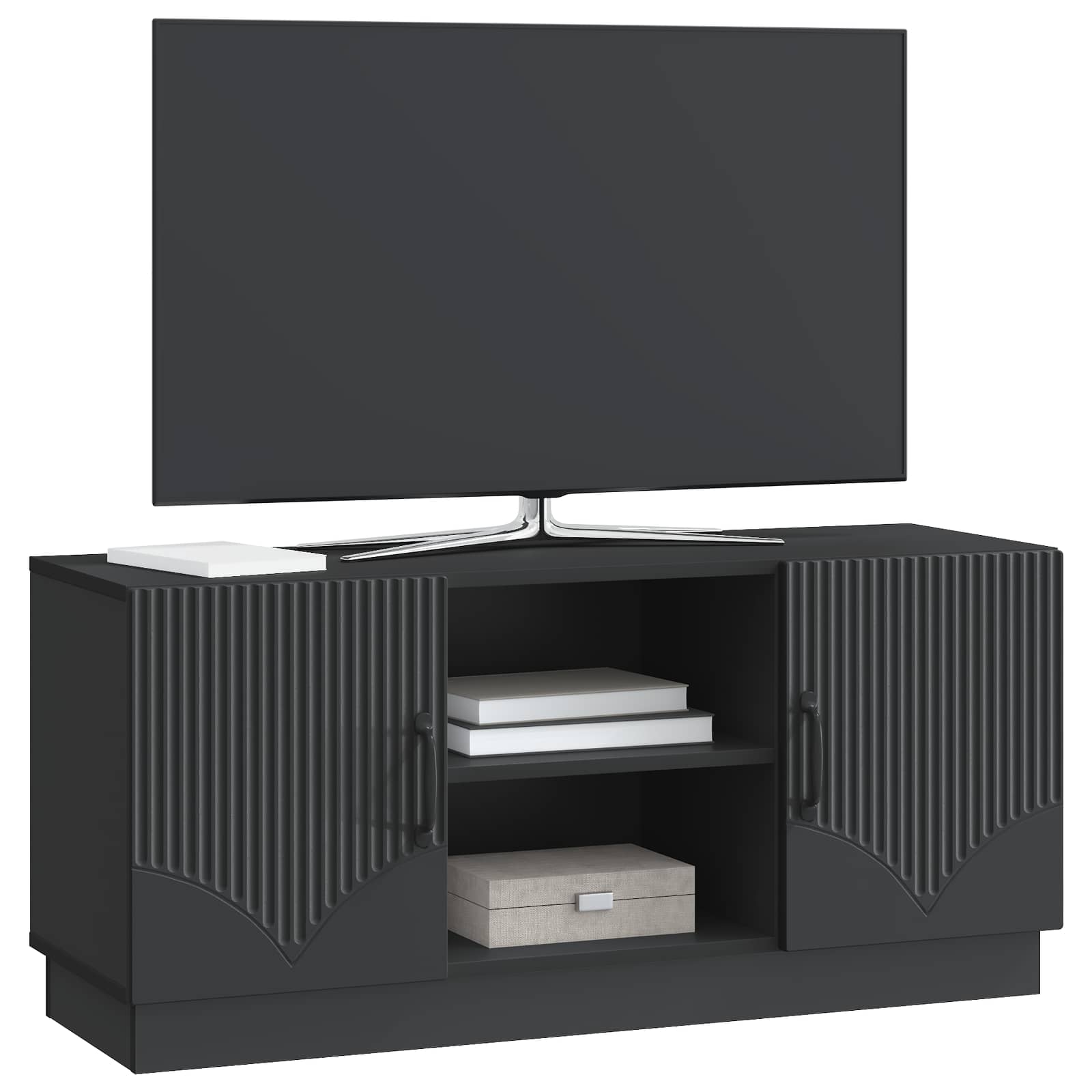 Meuble TV Noir 102 x 34,5 x 47 cm Bois d'ingénierie - XIOS