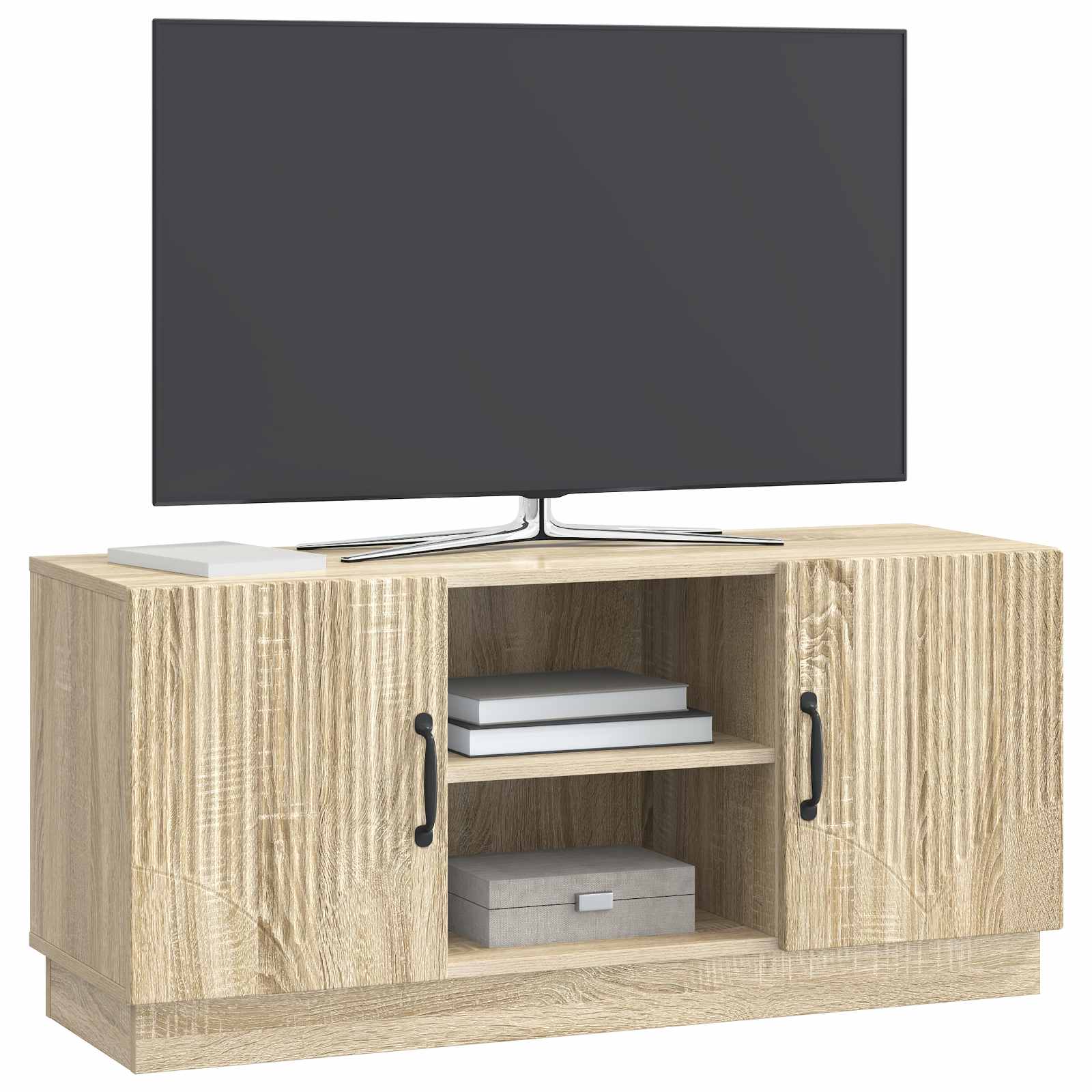 Meuble TV Chêne Sonoma 102 x 34,5 x 47 cm Bois d'ingénierie - XIOS