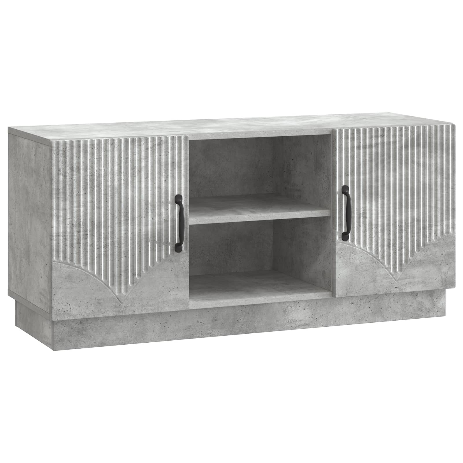 Meuble TV Gris béton 102 x 34,5 x 47 cm Bois d'ingénierie - XIOS