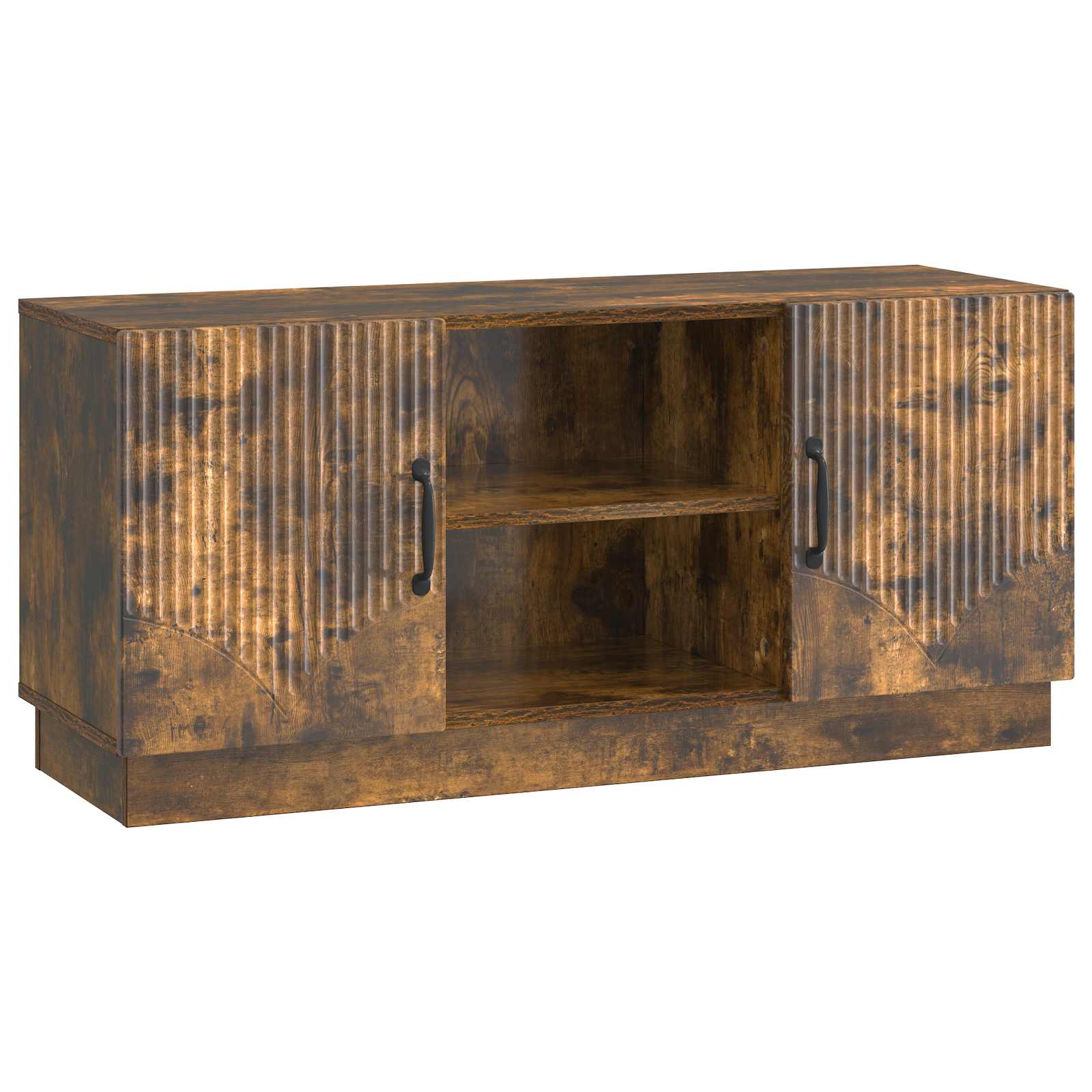 Meuble TV Chêne fumé 102 x 34,5 x 47 cm Bois d'ingénierie - XIOS