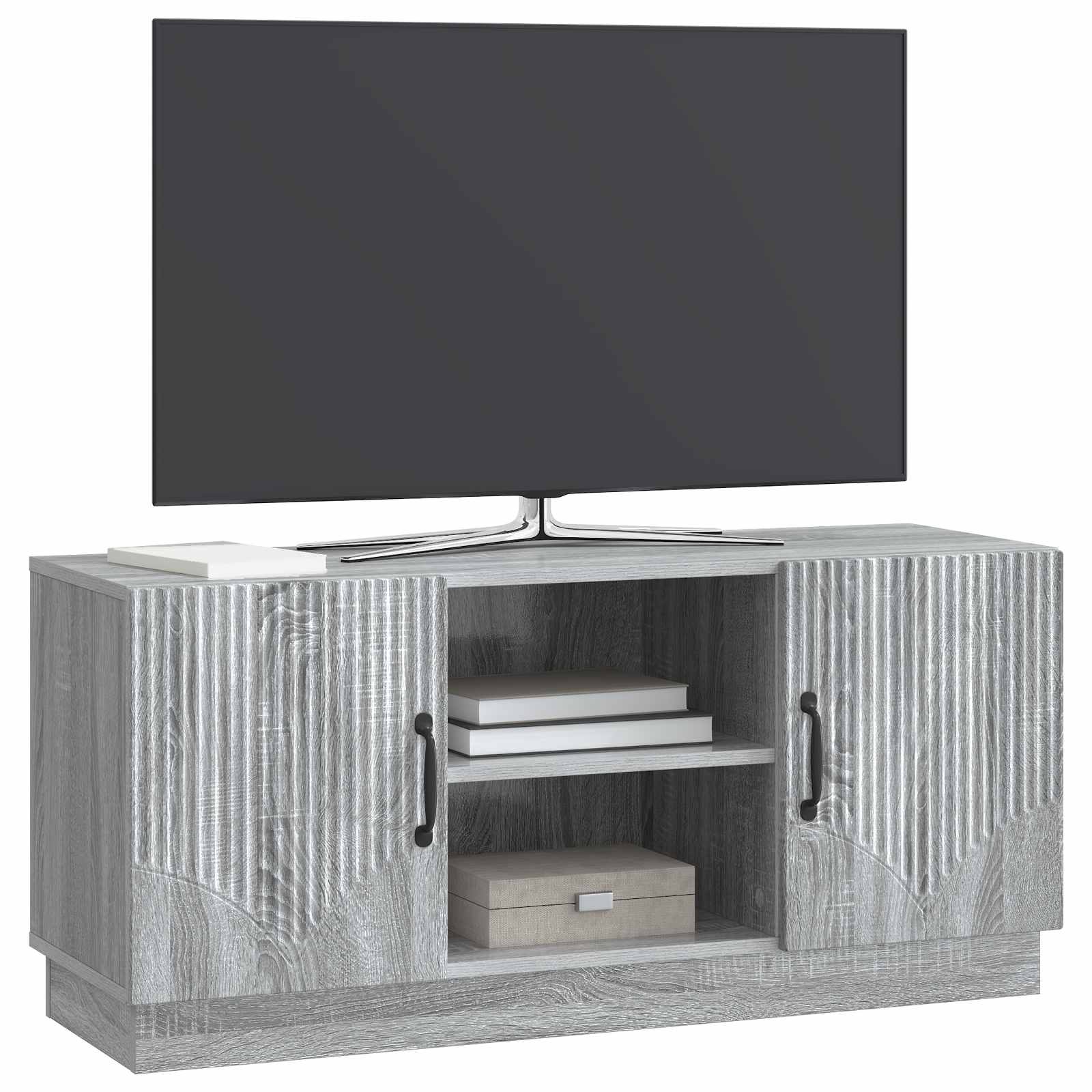 Meuble TV Sonoma gris 102 x 34,5 x 47 cm Bois d'ingénierie - XIOS