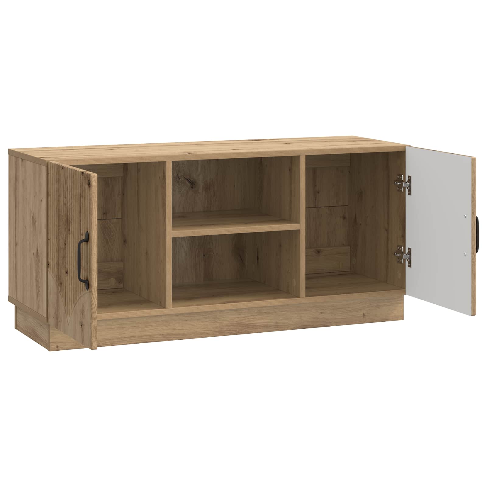 Meuble TV Chêne artisanal 102 x 34,5 x 47 cm Bois d'ingénierie - XIOS