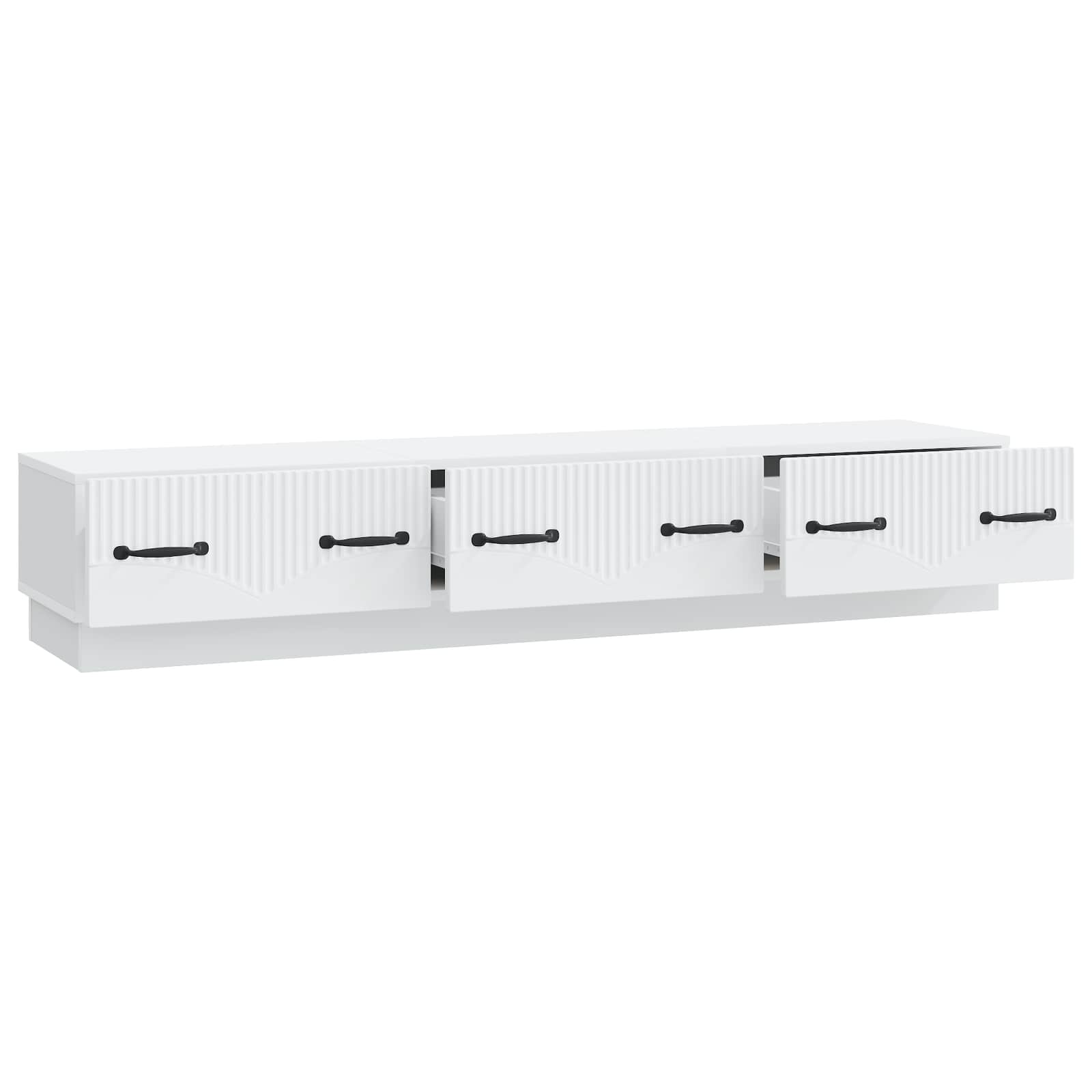Meuble TV Blanc 147 x 34,5 x 27 cm Bois d'ingénierie - XIOS