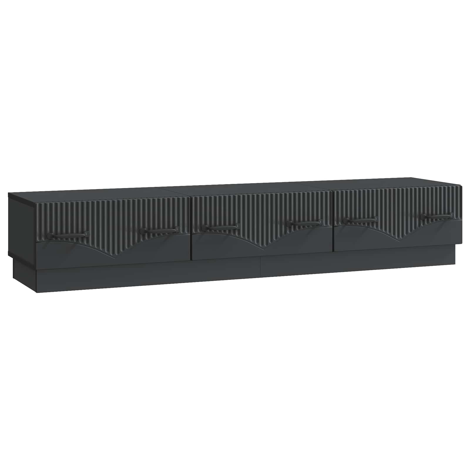 Meuble TV avec tiroir Noir 147 x 34,5 x 27 cm Bois d'ingénierie - XIOS