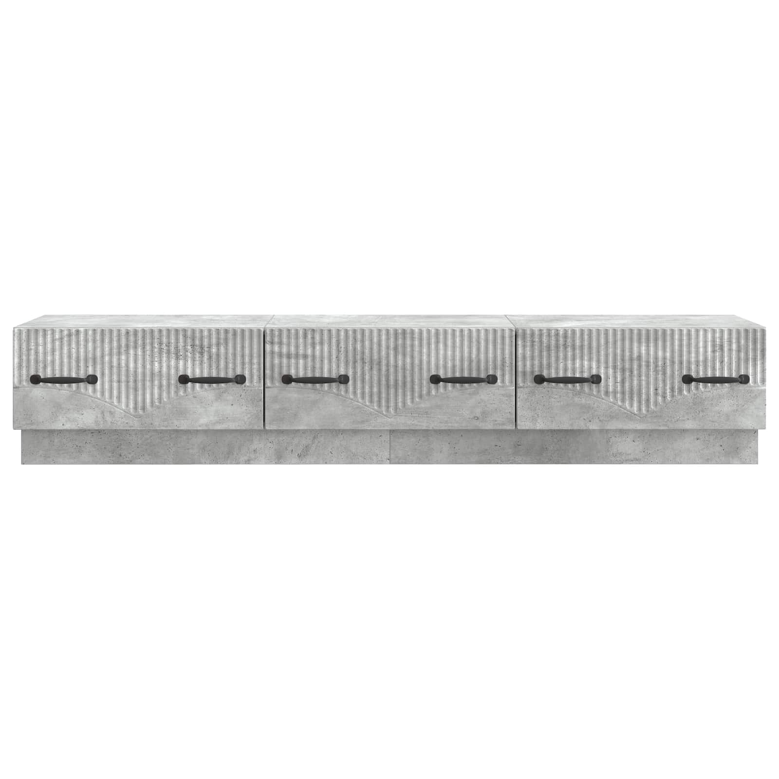 Meuble TV Gris béton 147 x 34,5 x 27 cm Bois d'ingénierie - XIOS