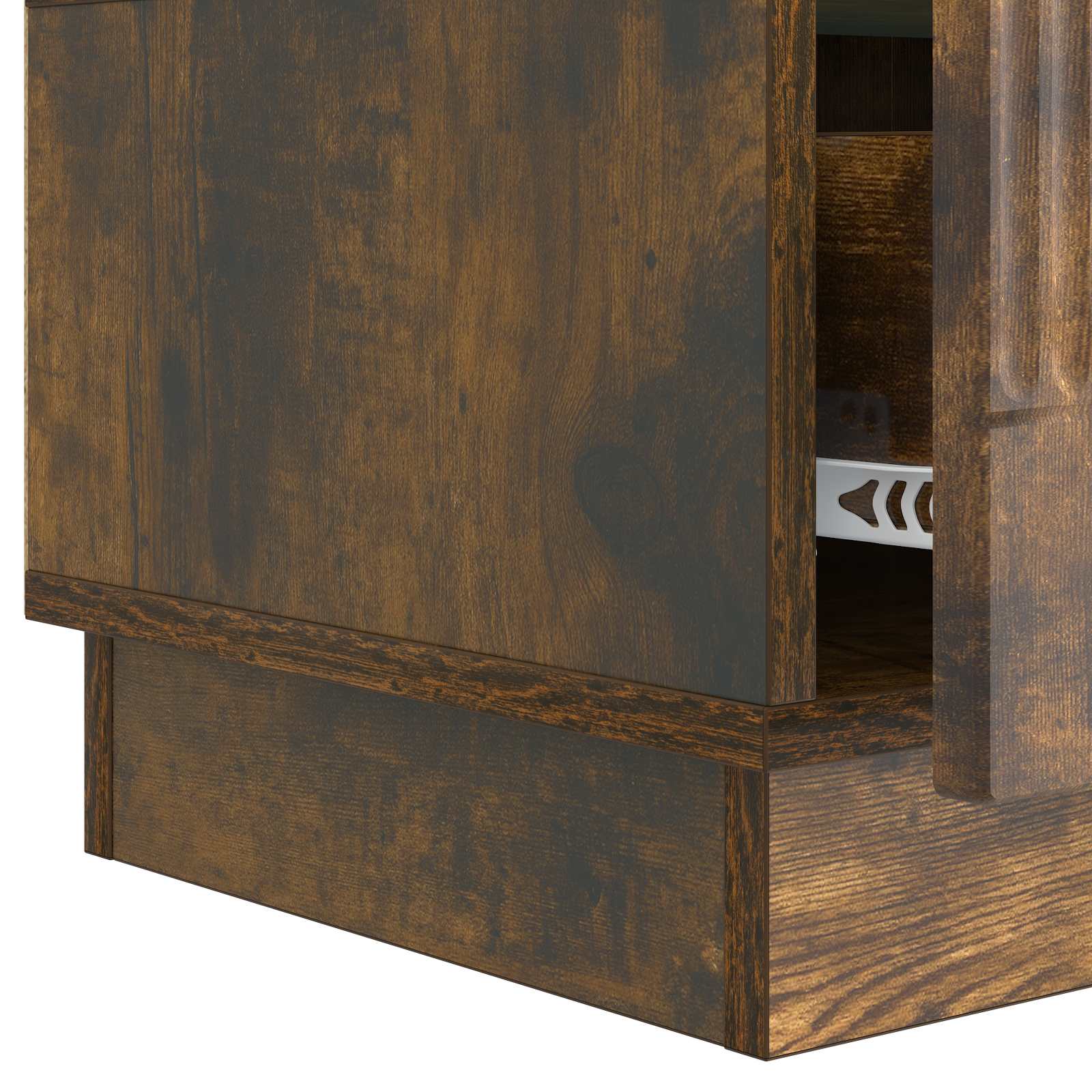 Meuble TV Chêne fumé 147 x 34,5 x 27 cm Bois d'ingénierie - XIOS