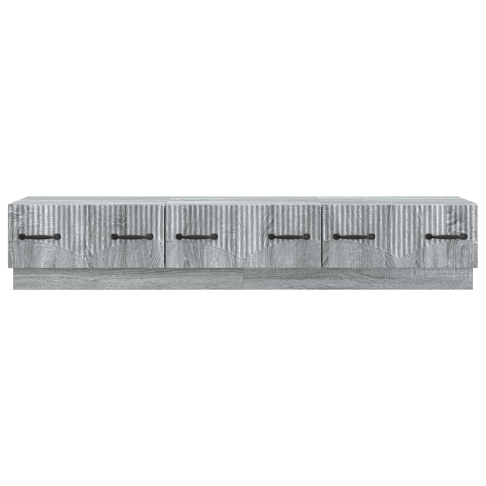 Meuble TV Sonoma gris 147 x 34,5 x 27 cm Bois d'ingénierie - XIOS