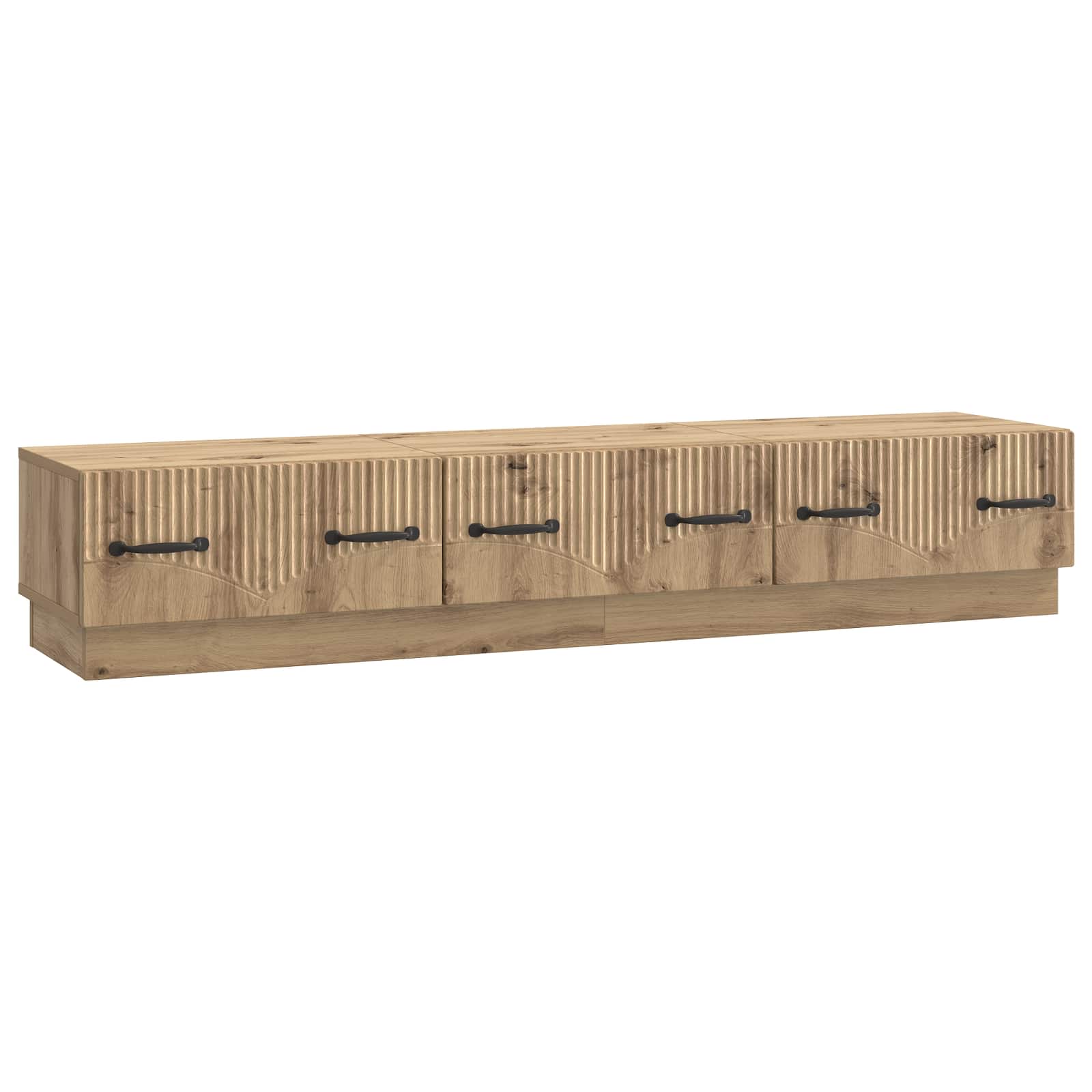 Meuble TV Chêne artisanal 147 x 34,5 x 27 cm Bois d'ingénierie - XIOS