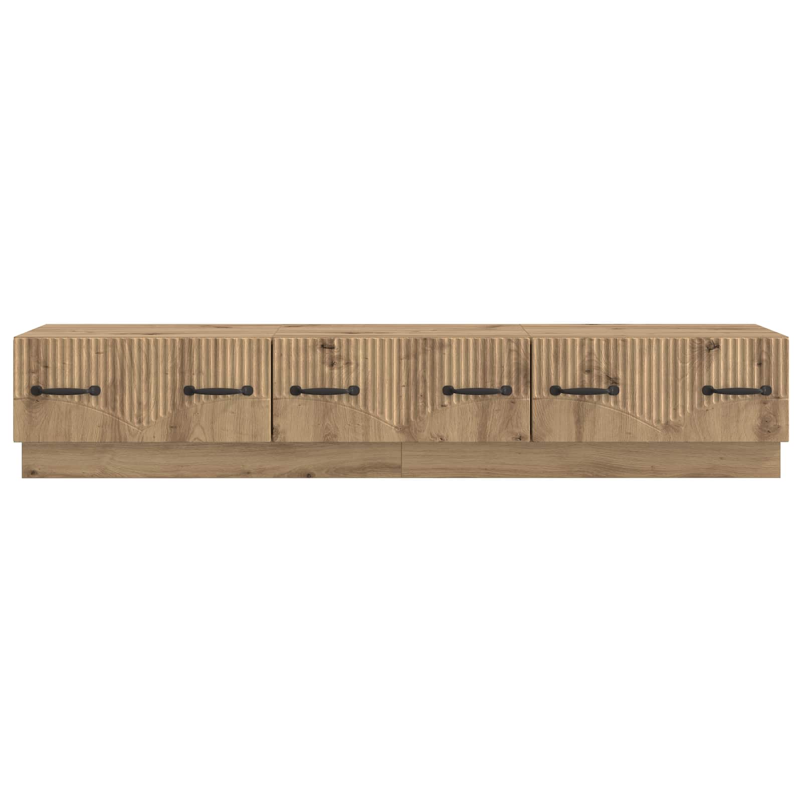 Meuble TV Chêne artisanal 147 x 34,5 x 27 cm Bois d'ingénierie - XIOS