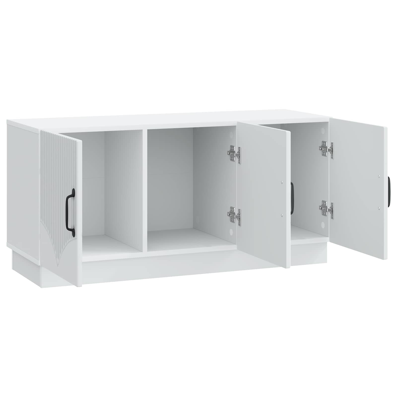 Meuble TV Blanc 99 x 34,5 x 47 cm Bois d'ingénierie - XIOS