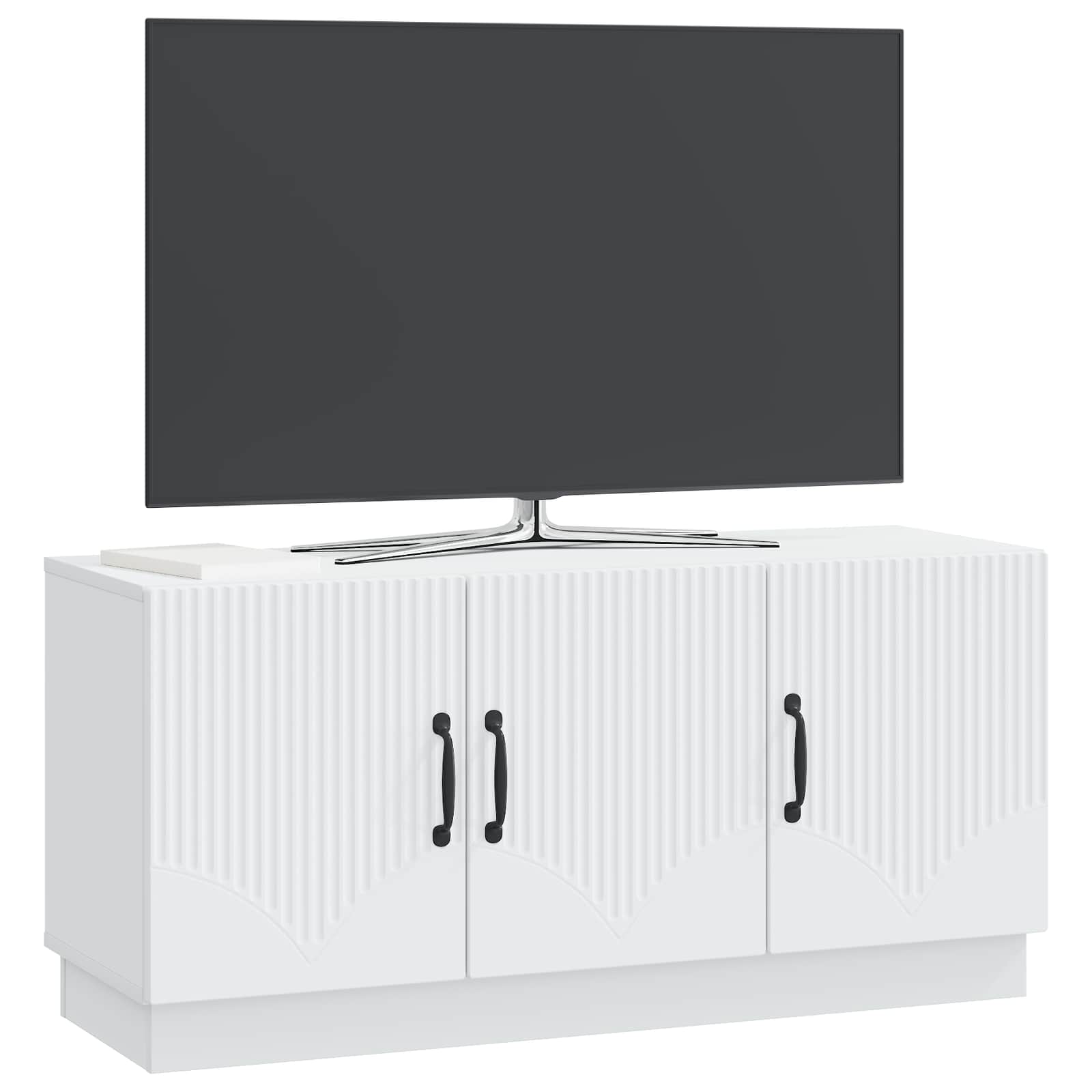 Meuble TV Blanc 99 x 34,5 x 47 cm Bois d'ingénierie - XIOS