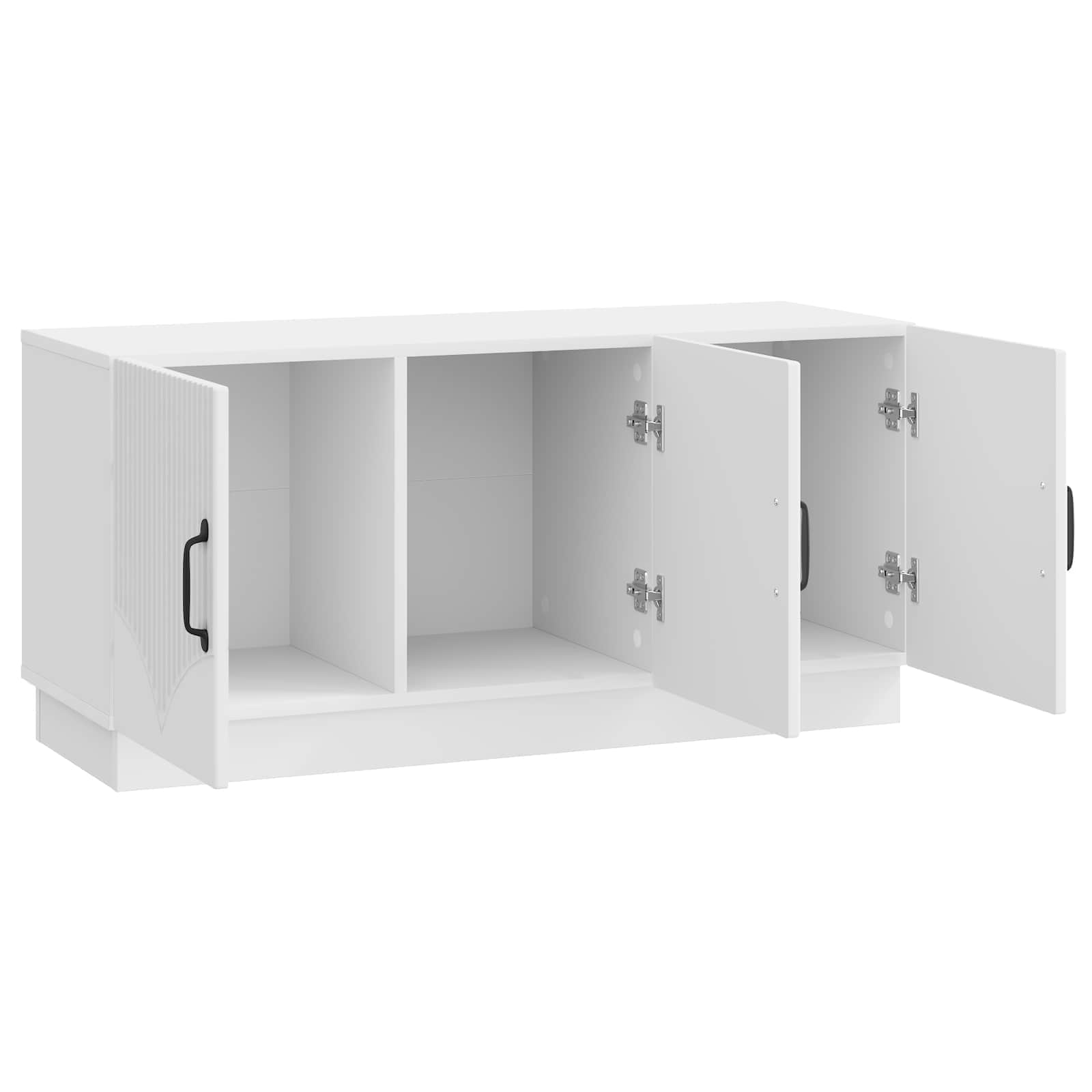 Meuble TV Blanc brillant 99 x 34,5 x 47 cm Bois d'ingénierie - XIOS