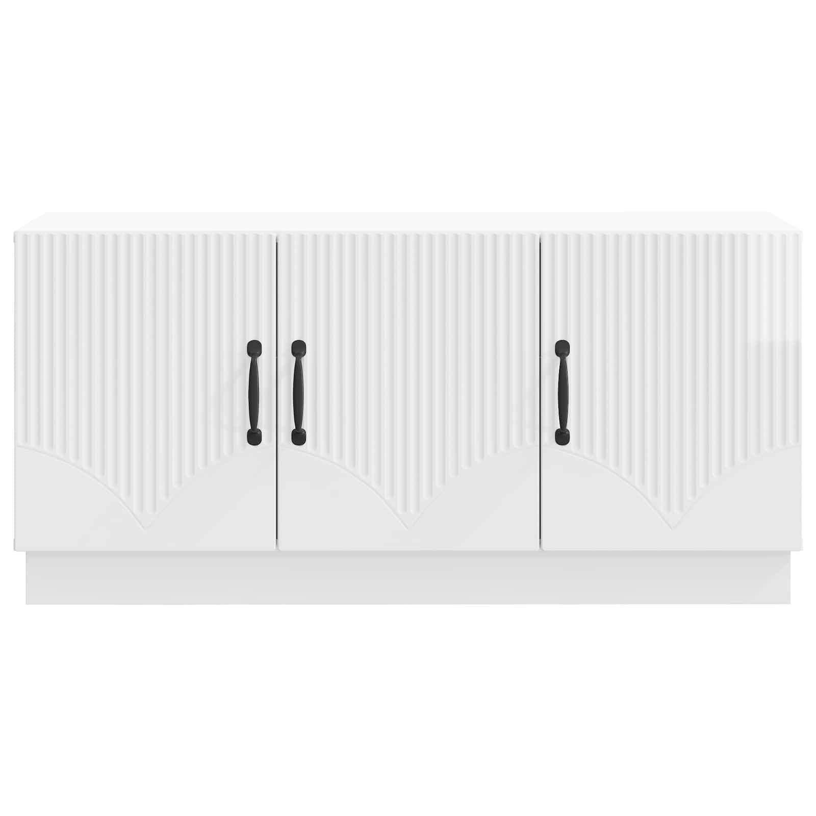 Meuble TV Blanc brillant 99 x 34,5 x 47 cm Bois d'ingénierie - XIOS
