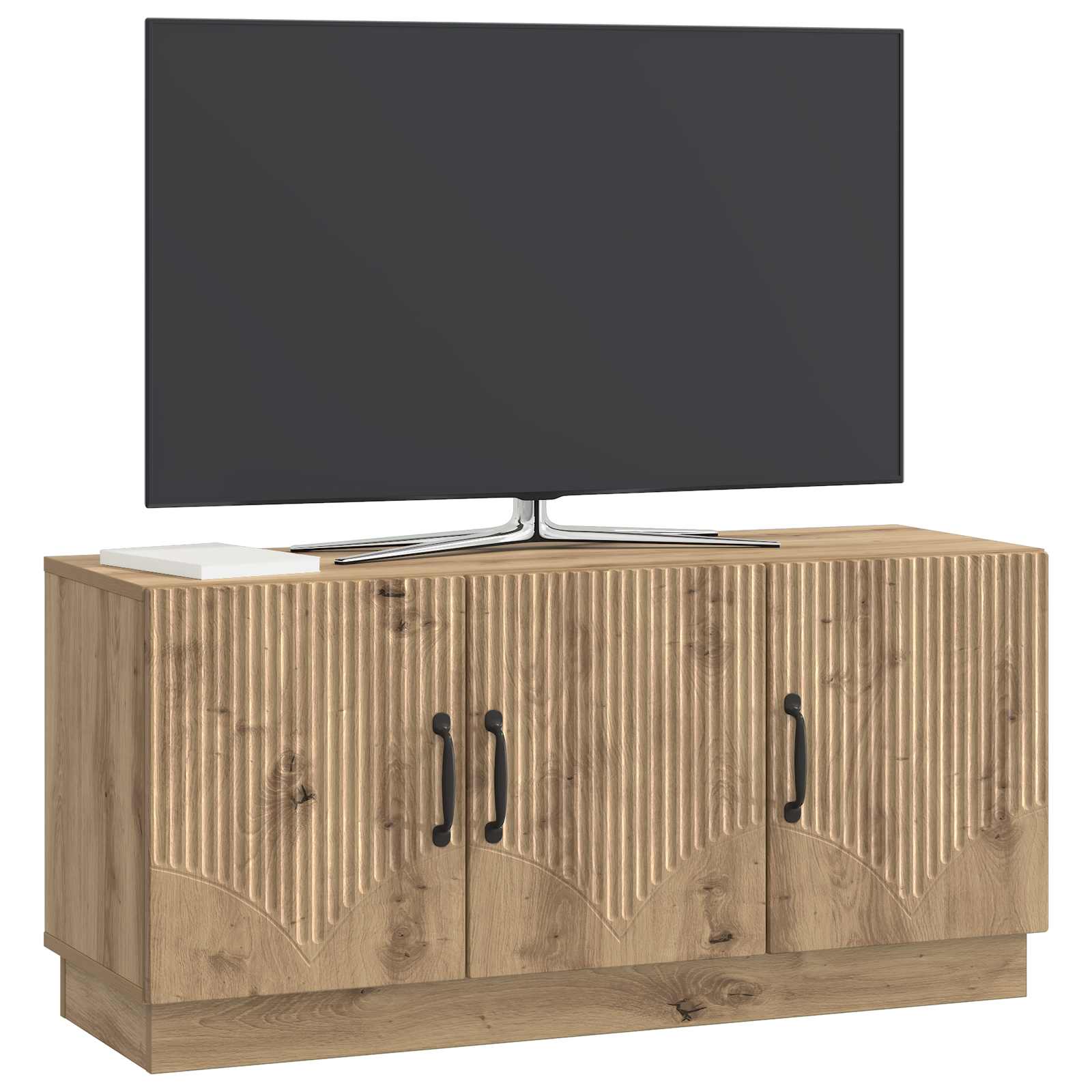 Meuble TV Chêne artisanal 99 x 34,5 x 47 cm Bois d'ingénierie - XIOS