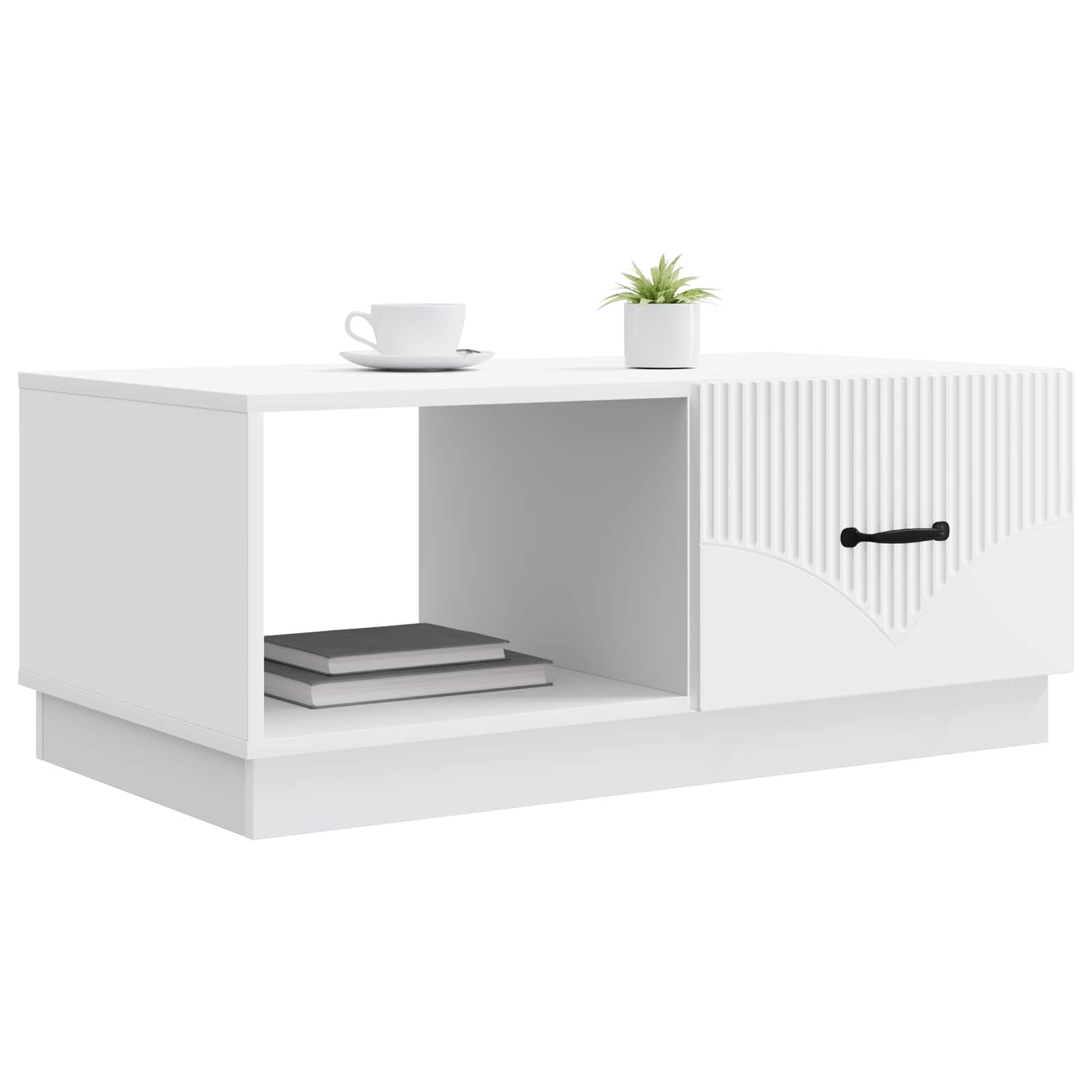 Table basse Blanc 90 x 50 x 37 cm Bois d'ingénierie - XIOS