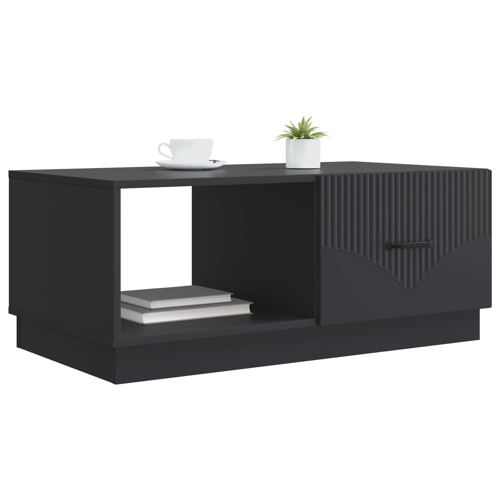 Table basse Noir 90 x 50 x 37 cm Bois d'ingénierie - XIOS