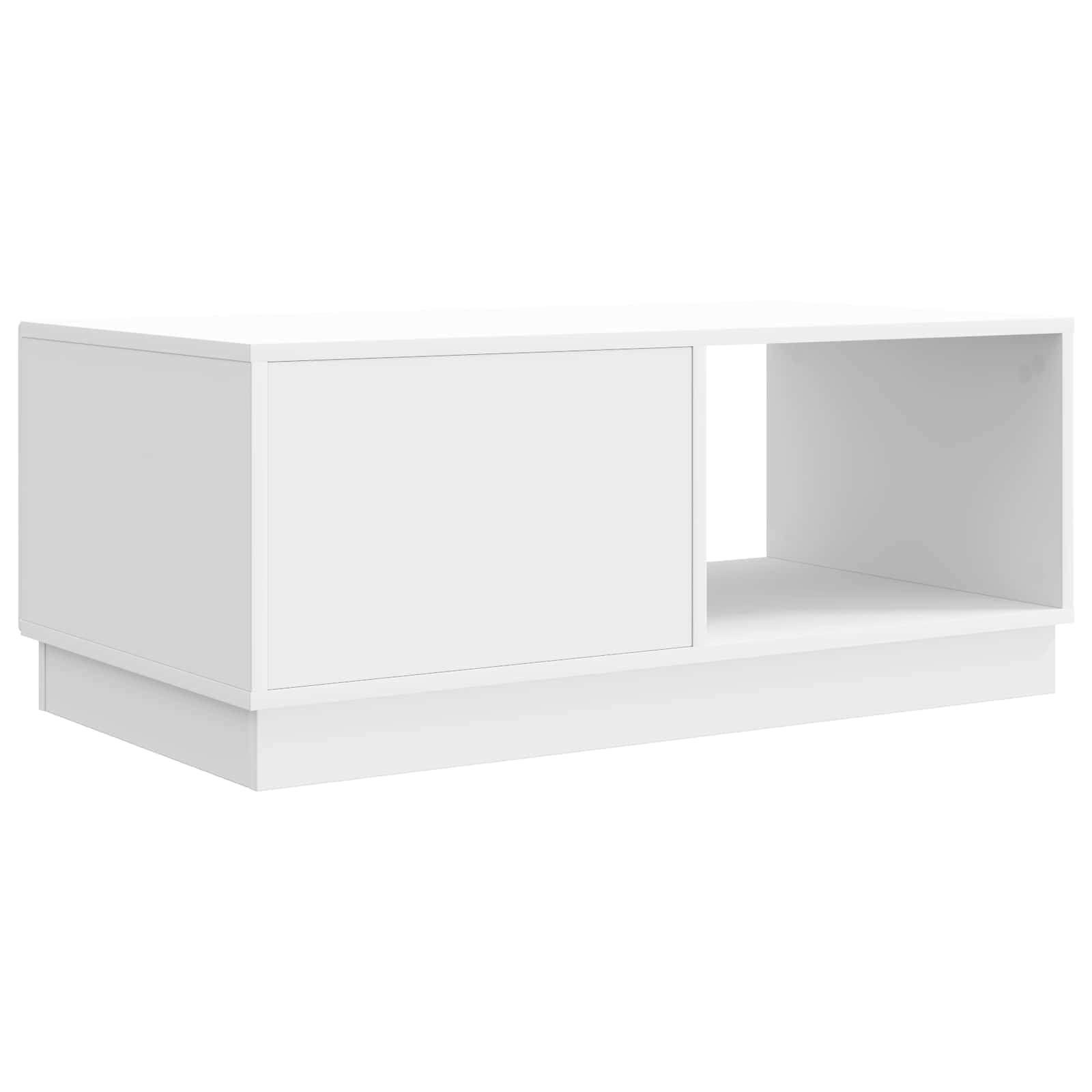 Table basse Blanc brillant 90 x 50 x 37 cm Bois d'ingénierie - XIOS